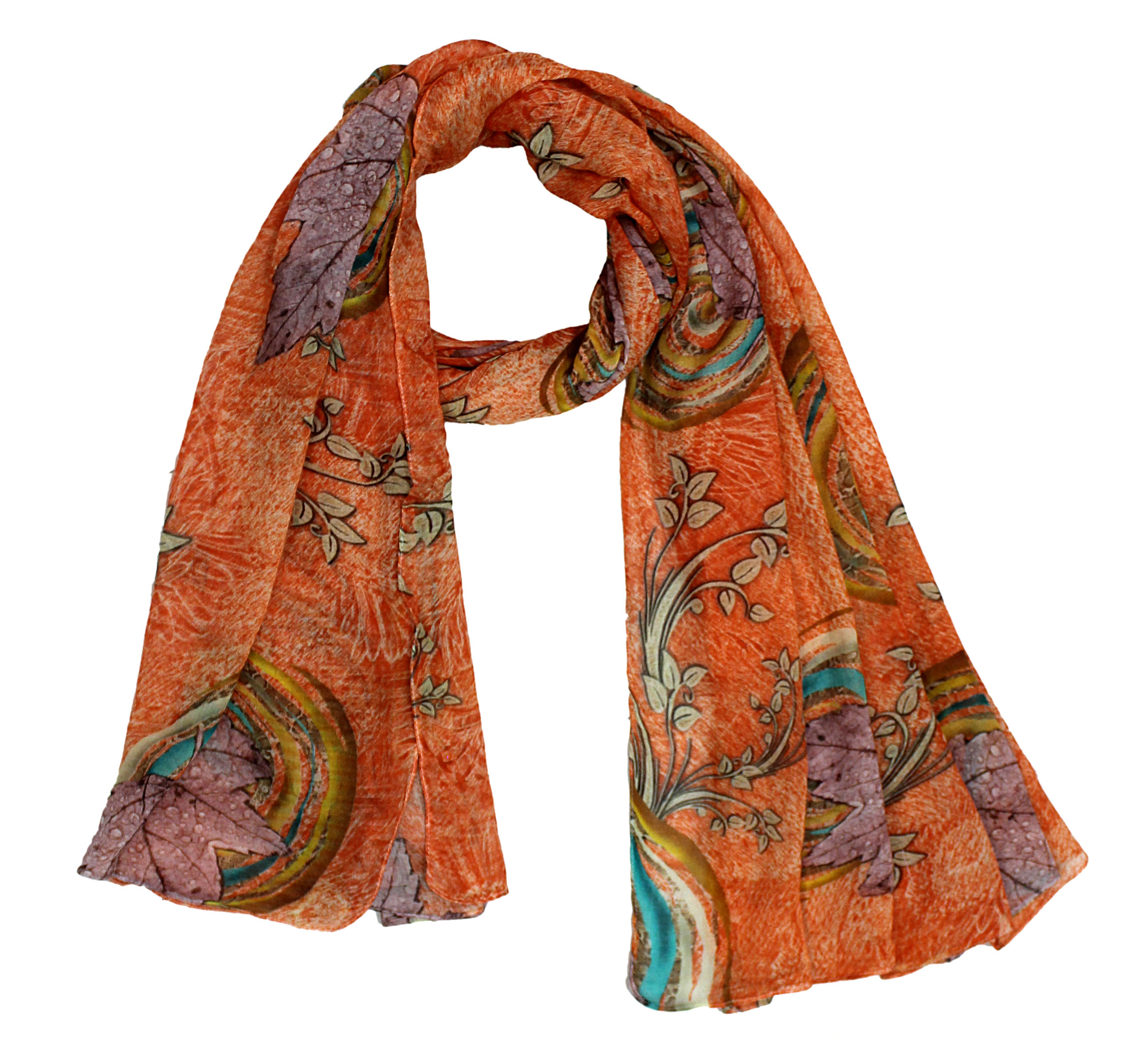 Mapple leaf Orange Modal Scarf