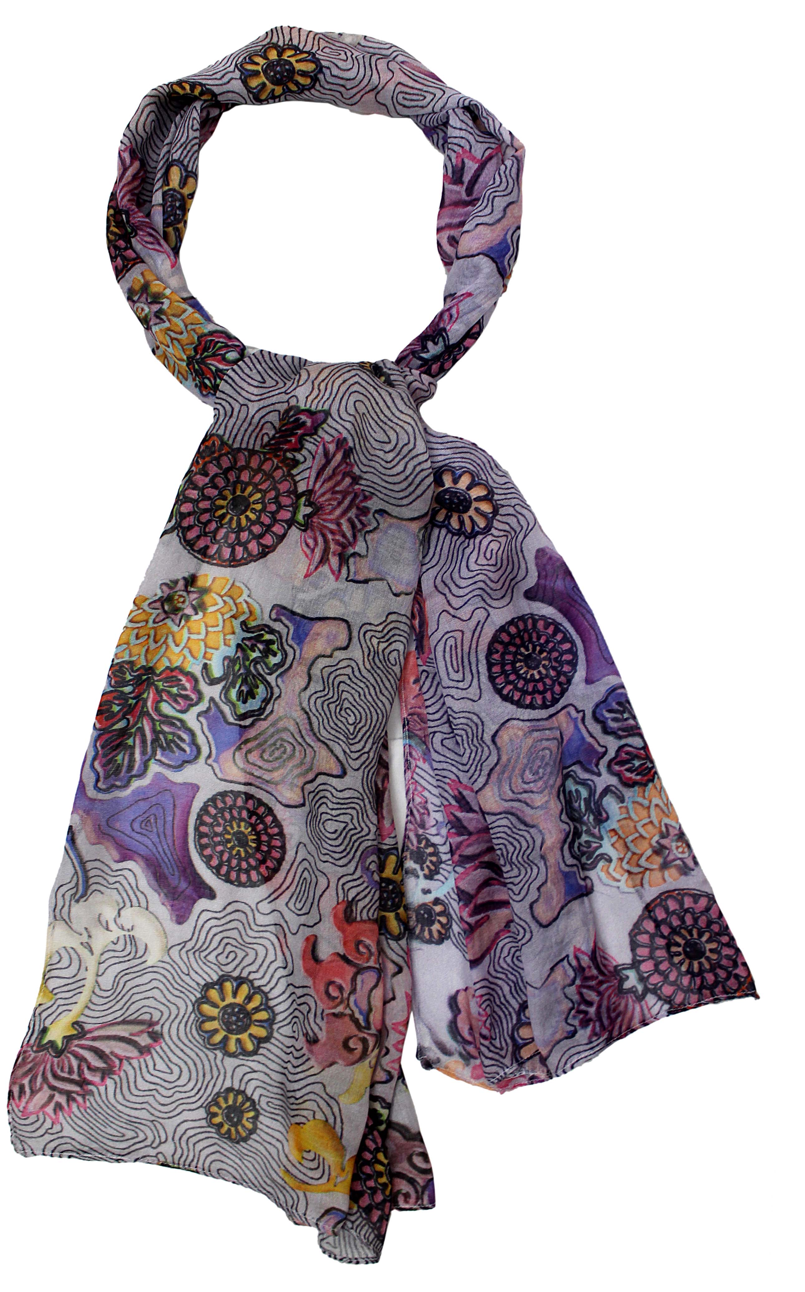 Colorful Patterned Modal Scarf