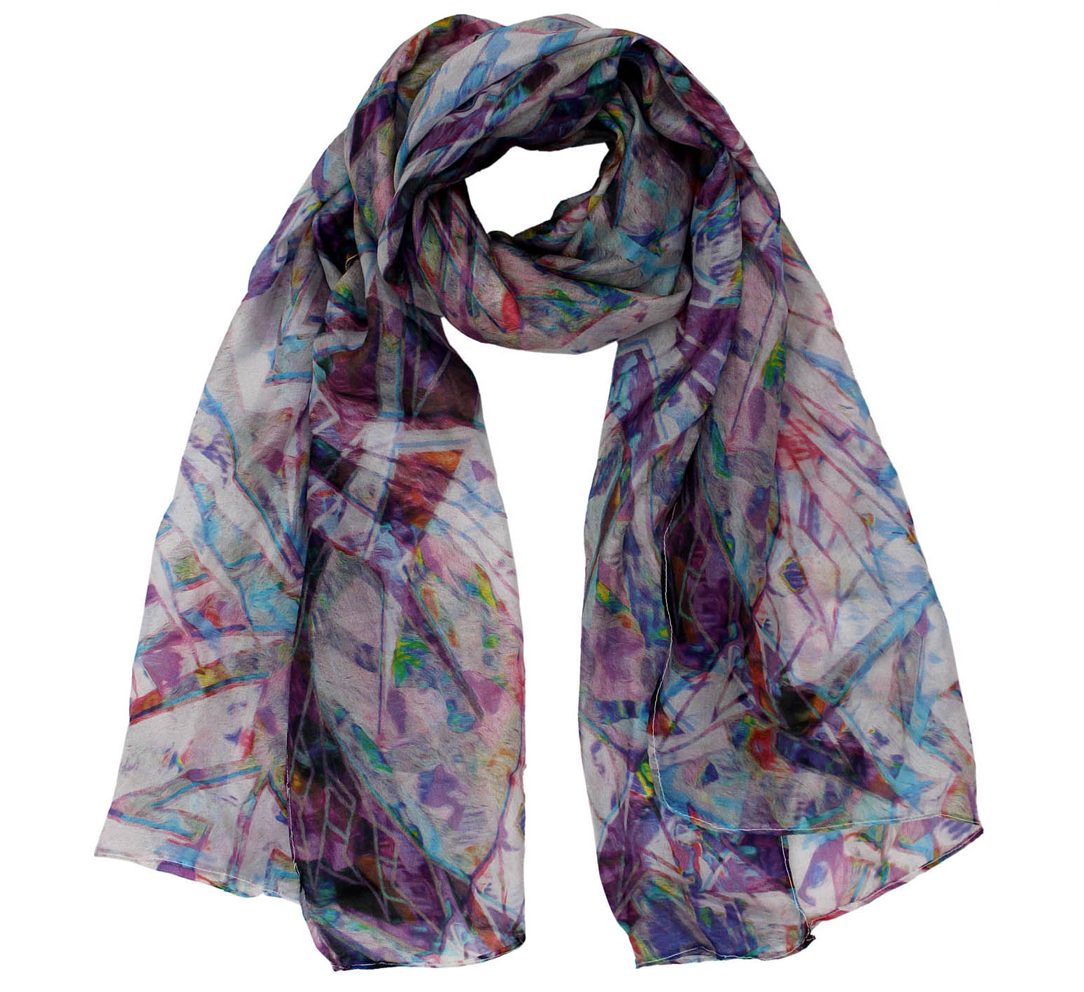 Colorful Abstract Print Scarf
