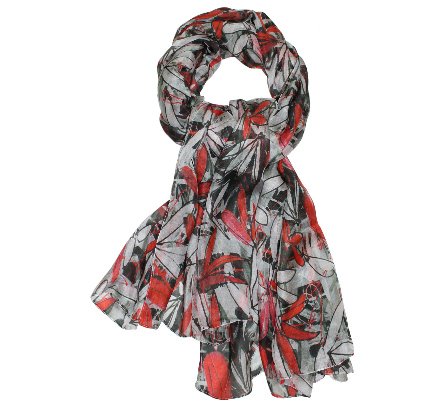 Abstract Patterned silk Scarf