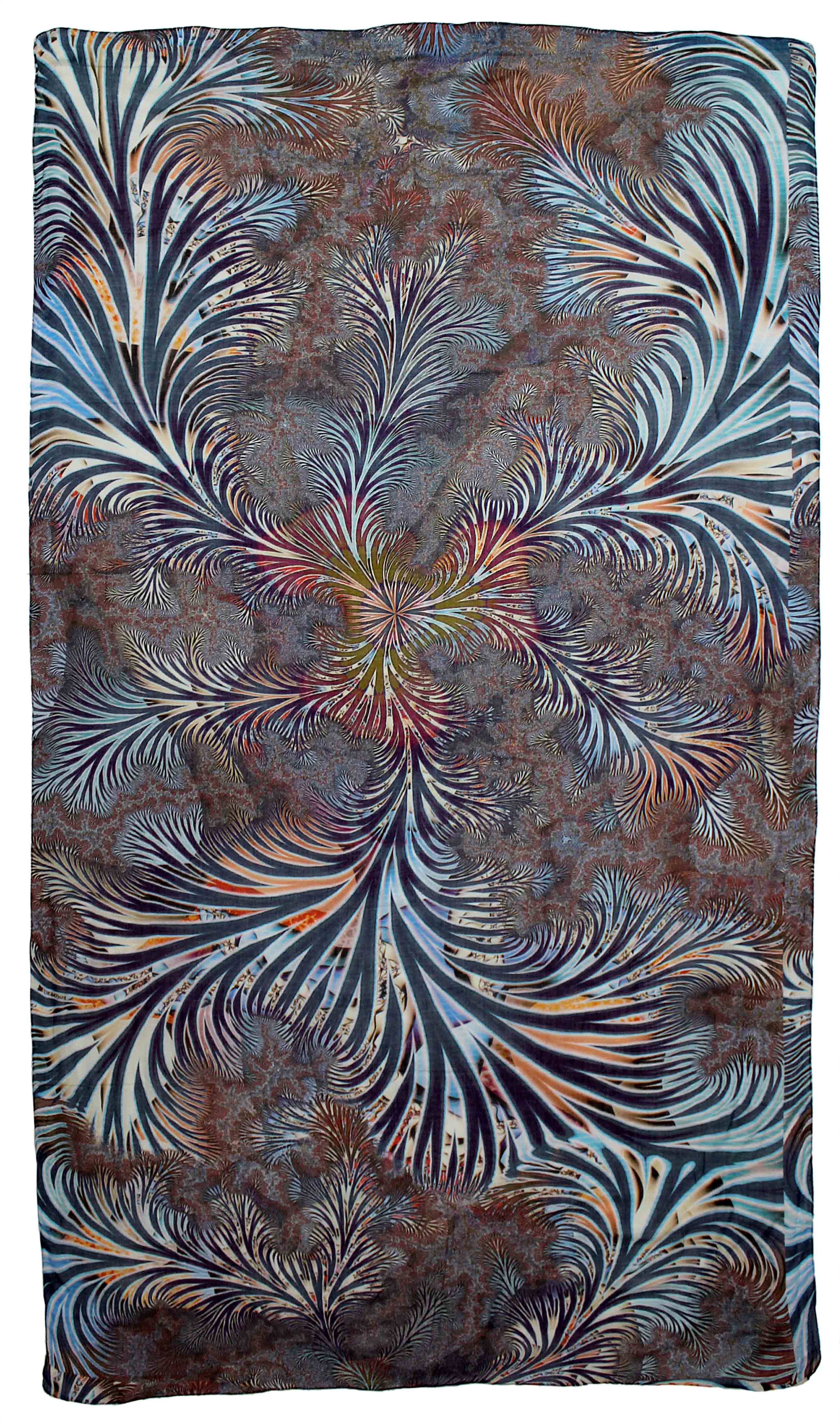 Blu fractal design Modal Scarf