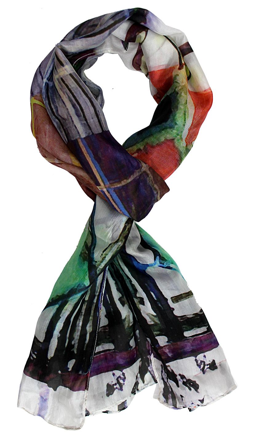 Tribal Print Silk Scarf | Silk scarf for women