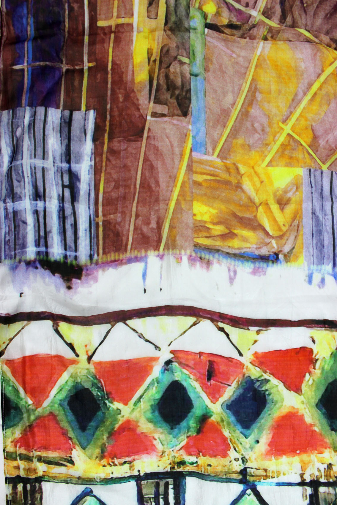 Tribal Print Silk Scarf | Silk scarf for women