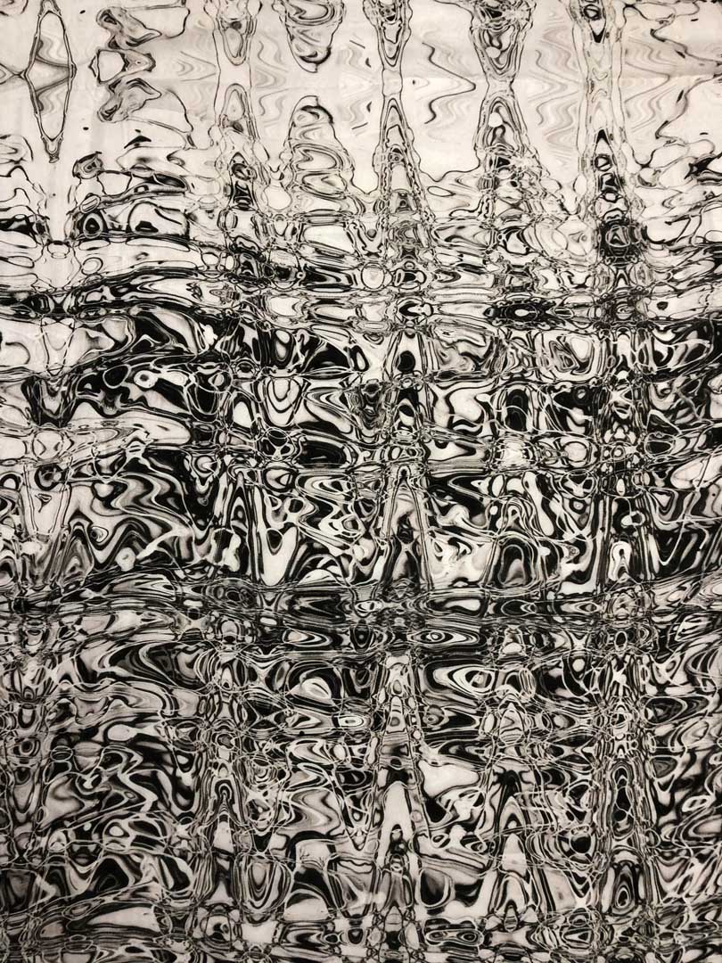Elegant Abstract Print Silk Scarf