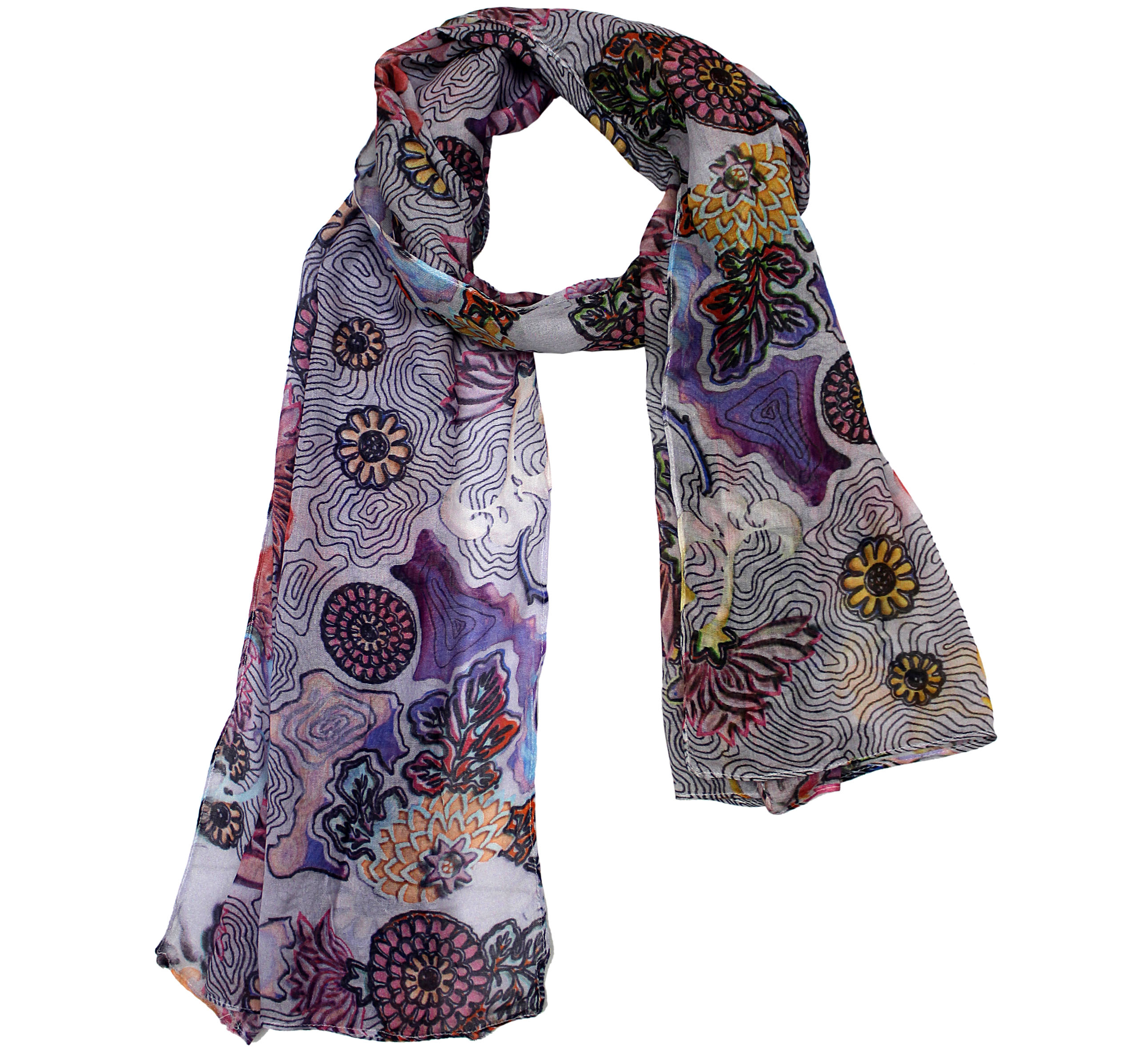 Colorful Patterned Modal Scarf