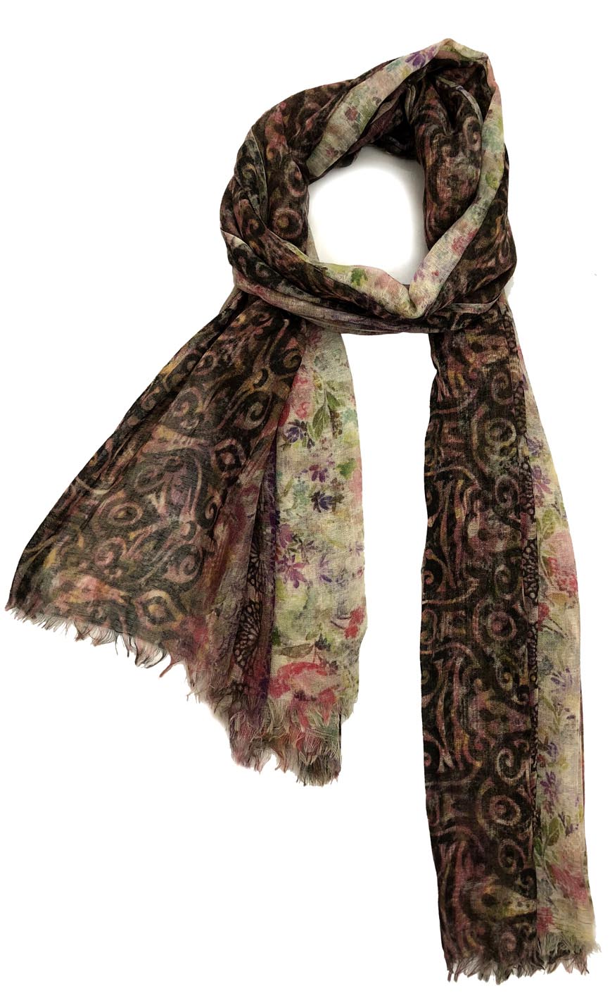 Elegant Patterned wool Scarf