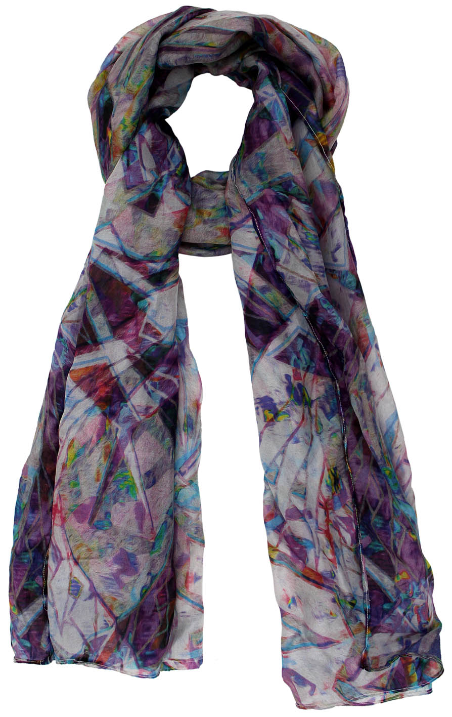 Colorful Abstract Print Scarf