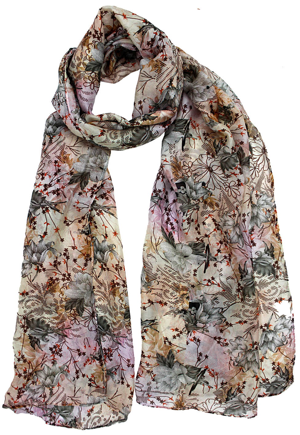 Beige Silk scarf for women