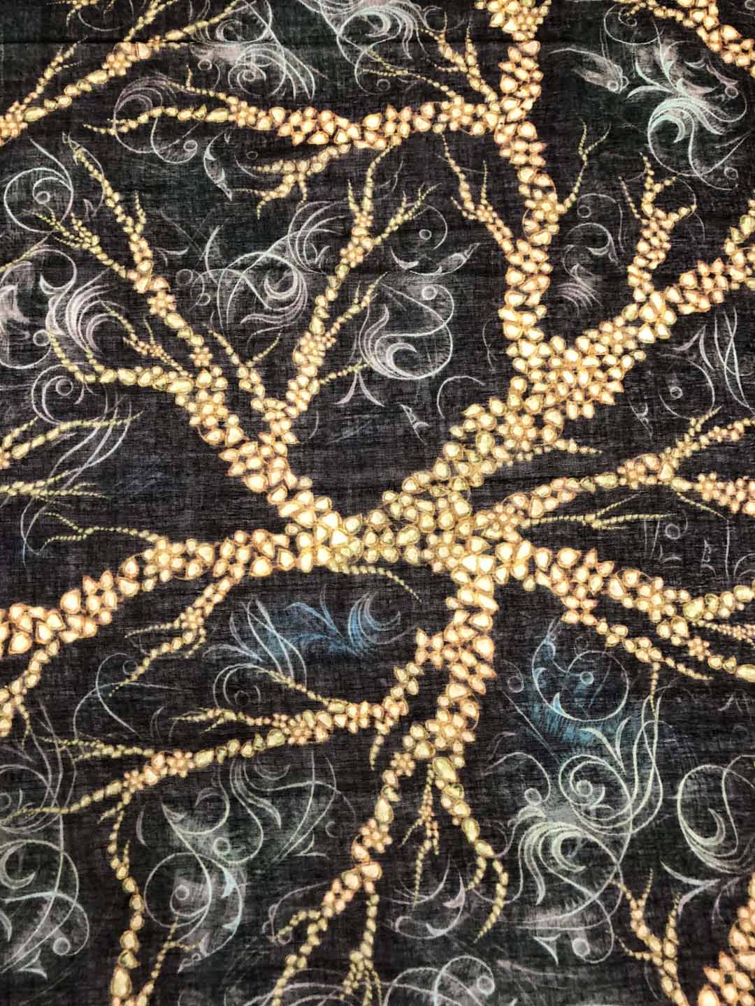 Abstract wool Scarf for winter