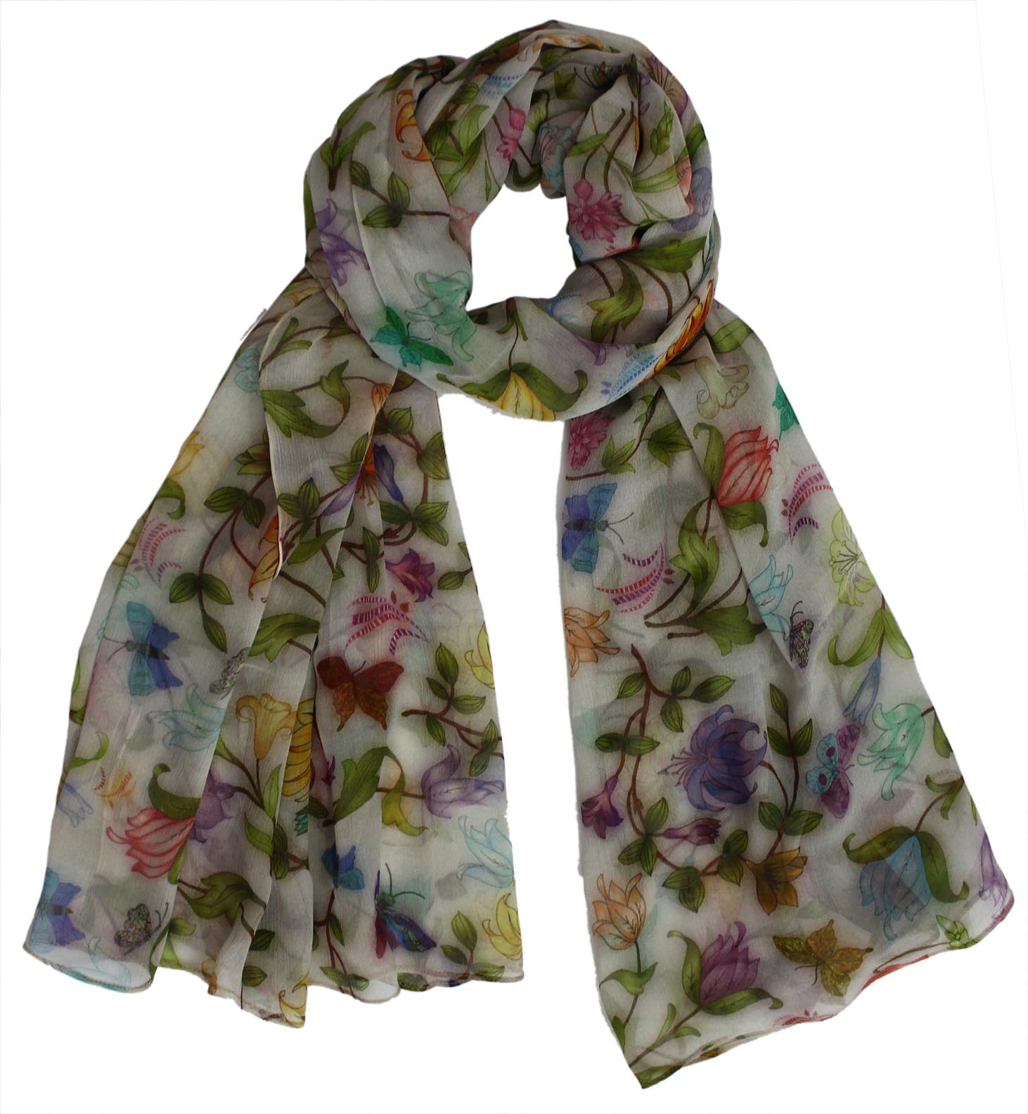 Silk chiffon Scarf | Digital printed silk scarf