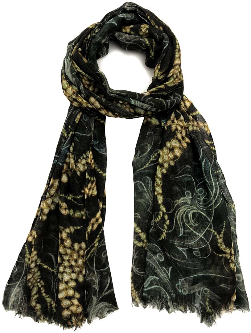 Abstract wool Scarf for winter