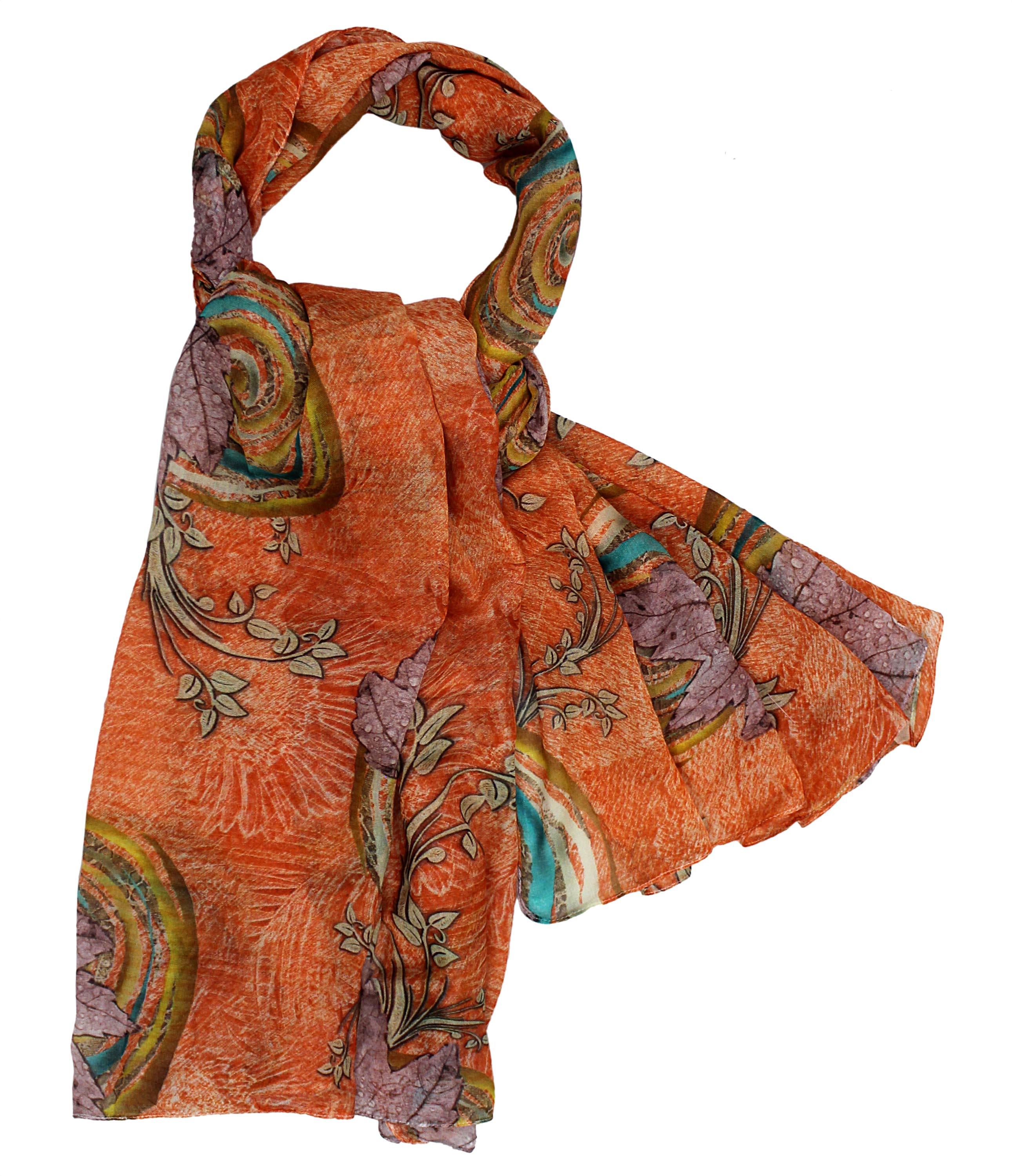 Mapple leaf Orange Modal Scarf