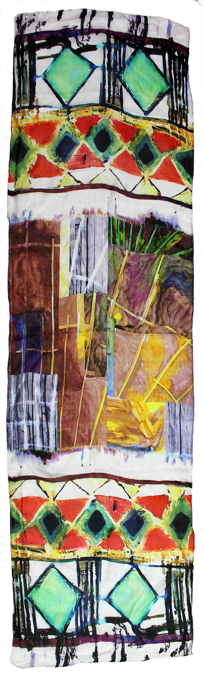 Tribal Print Silk Scarf | Silk scarf for women