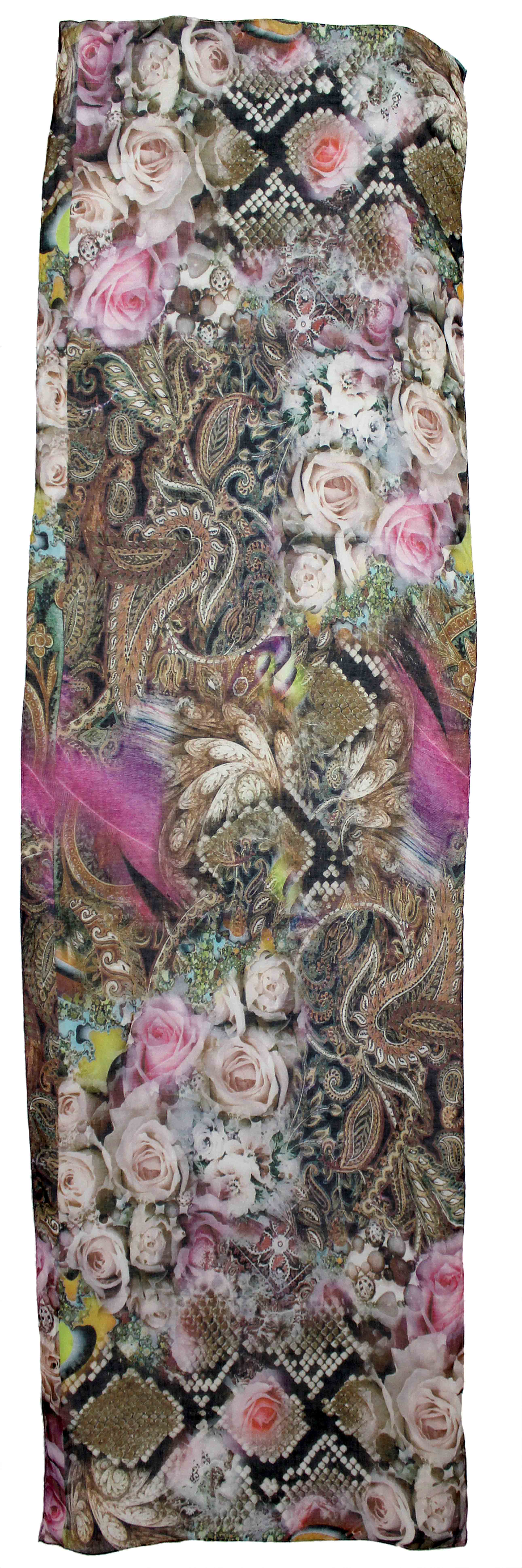 Rose paisley Modal Scarf