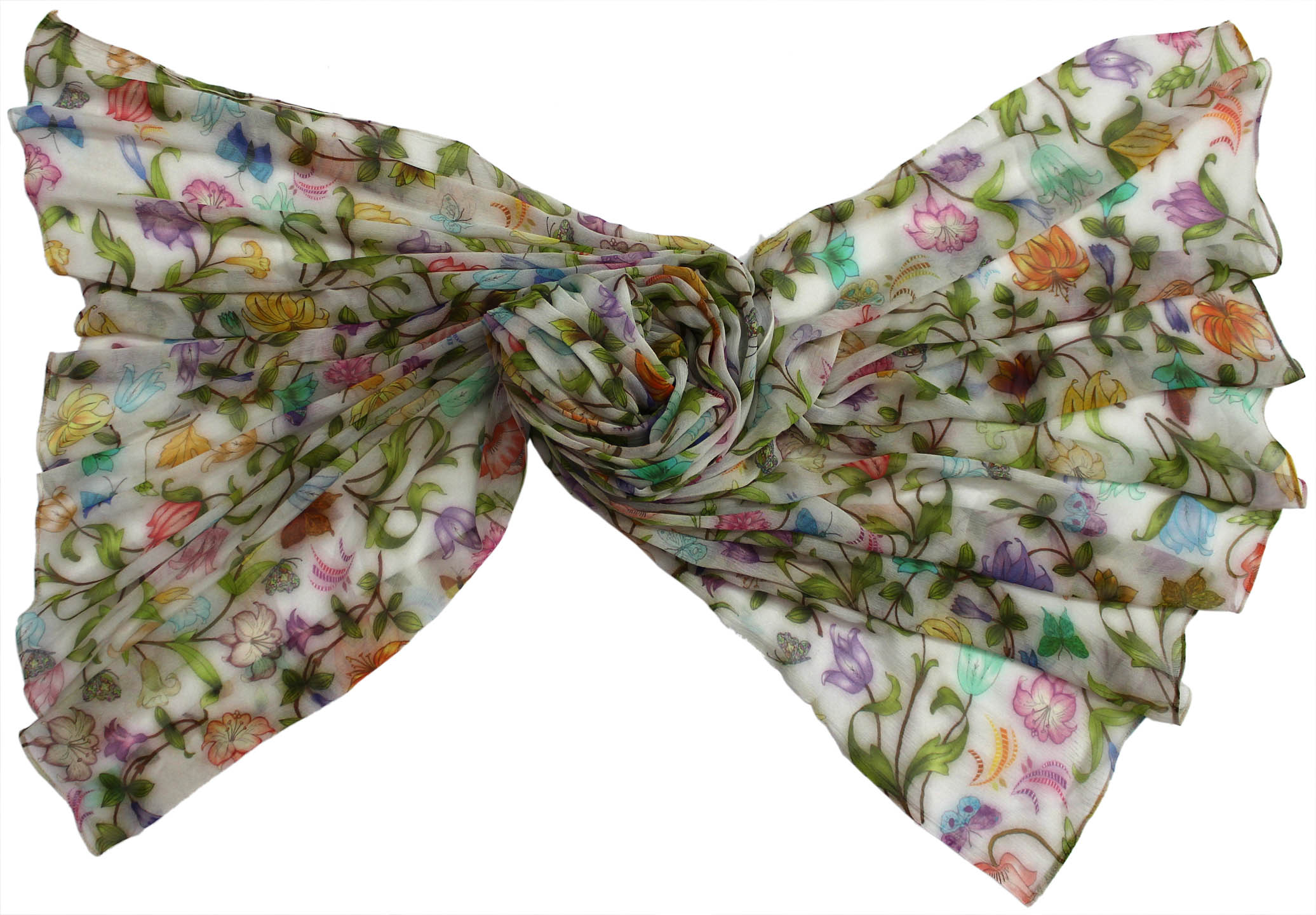 Silk chiffon Scarf | Digital printed silk scarf
