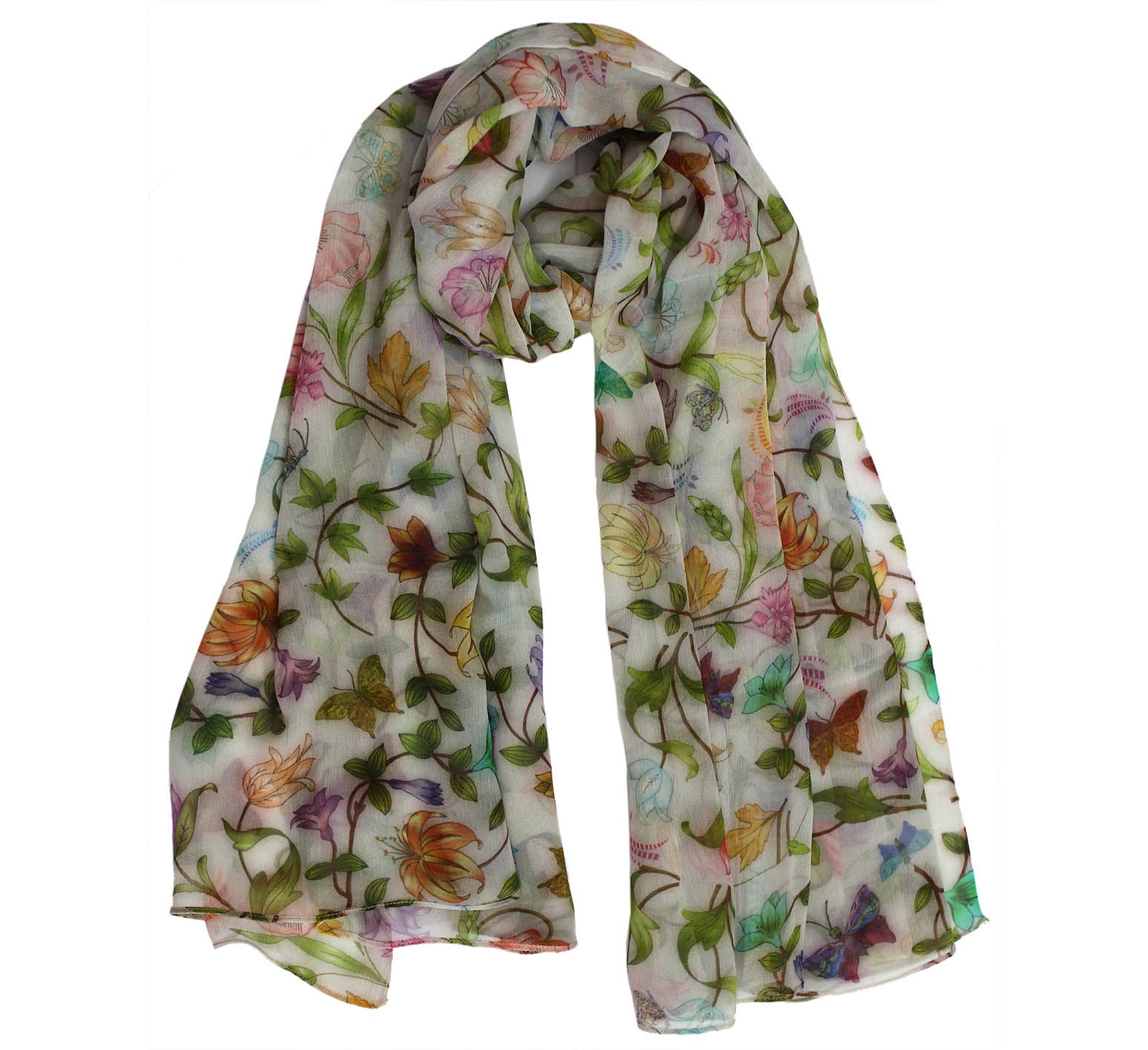 Silk chiffon Scarf | Digital printed silk scarf
