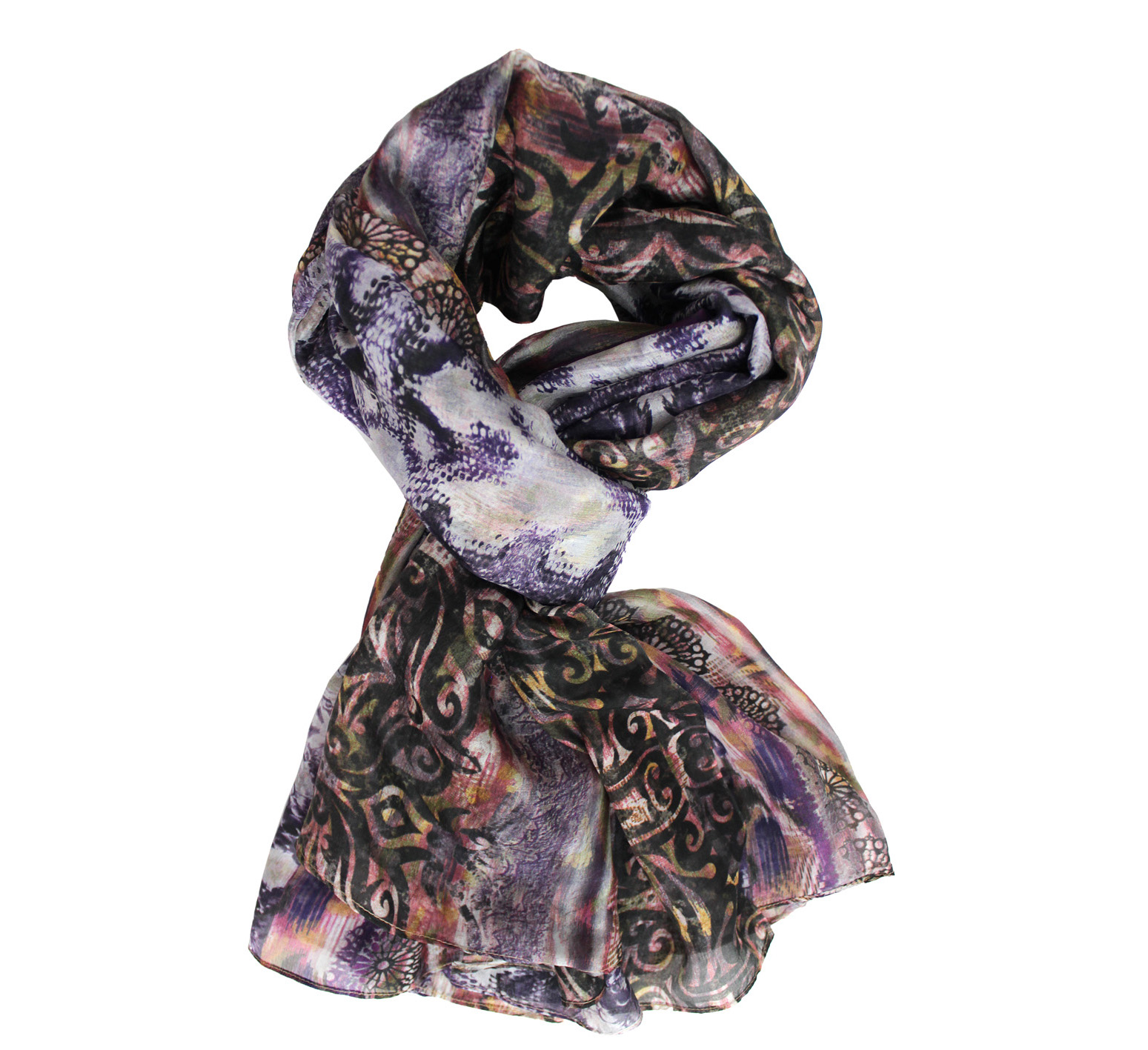 Patterned Fashion Silk Scarf