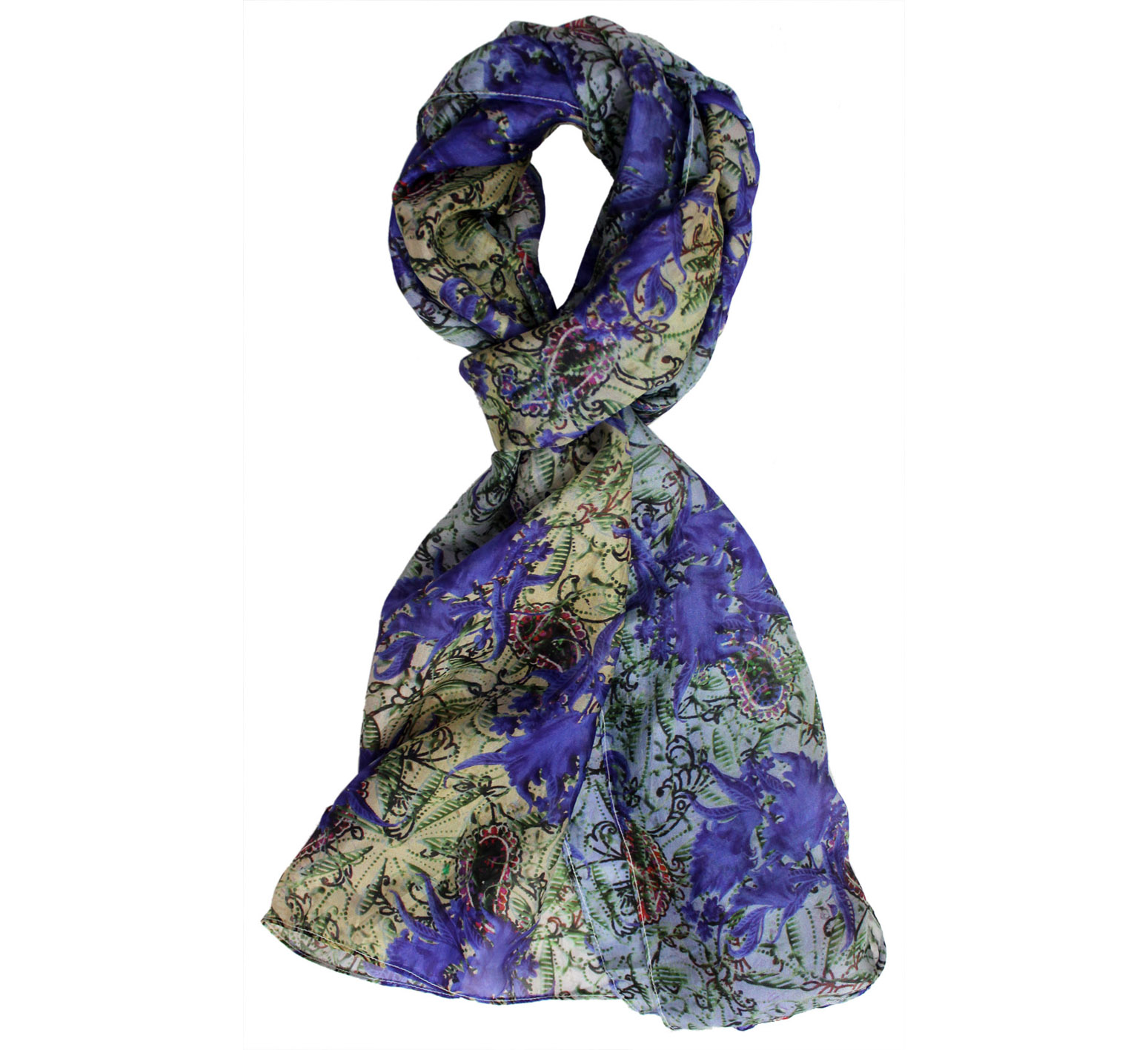 Women's Paisley Silk Scarf