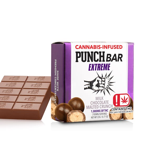 Milk Chocolate Malted Crunch Extreme Punchbar 225mg