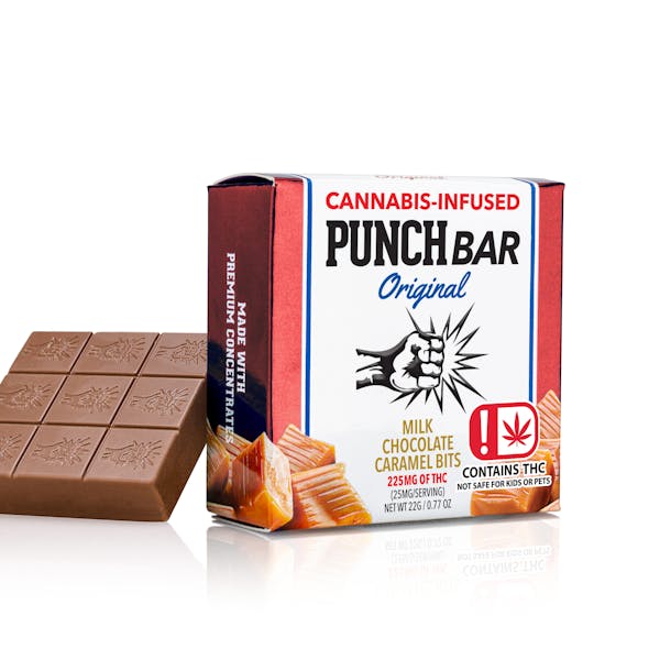 Milk Chocolate Caramel Bits Punchbar 225mg