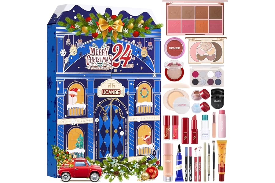 UCANBE Christmas Advent Calendar 24 Days Makeup Gift Set