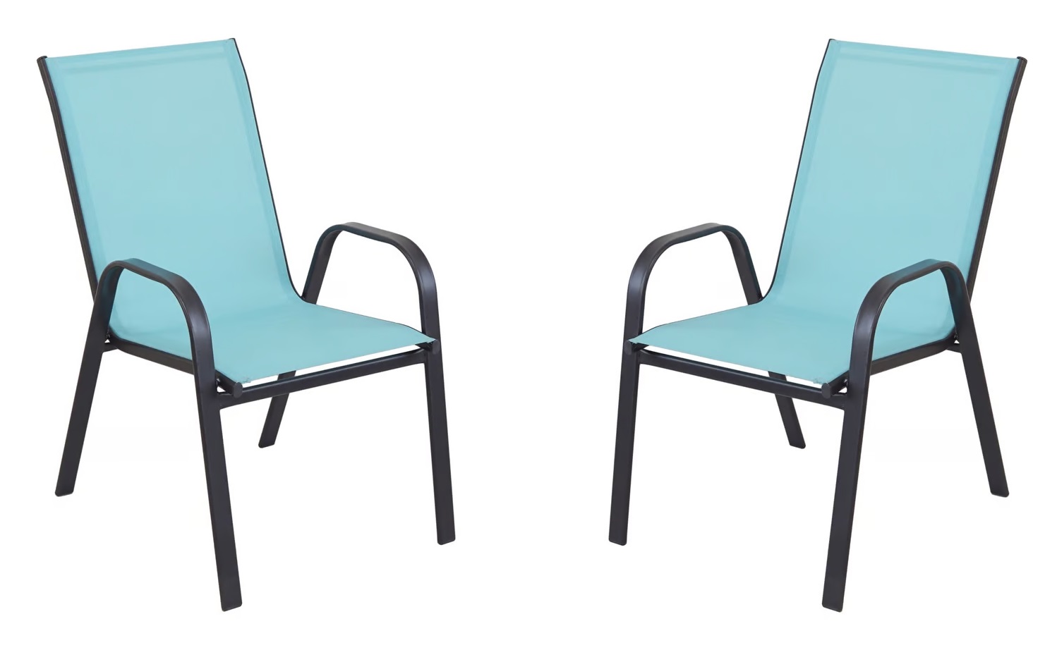 Set 2 Sillas Sling Sillón Jardín Exterior Textileno Apilable