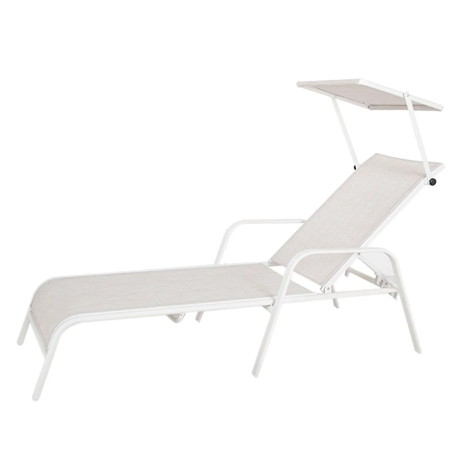 Reposera Sillón Reclinable Con Techo 5 Posiciones Jardín