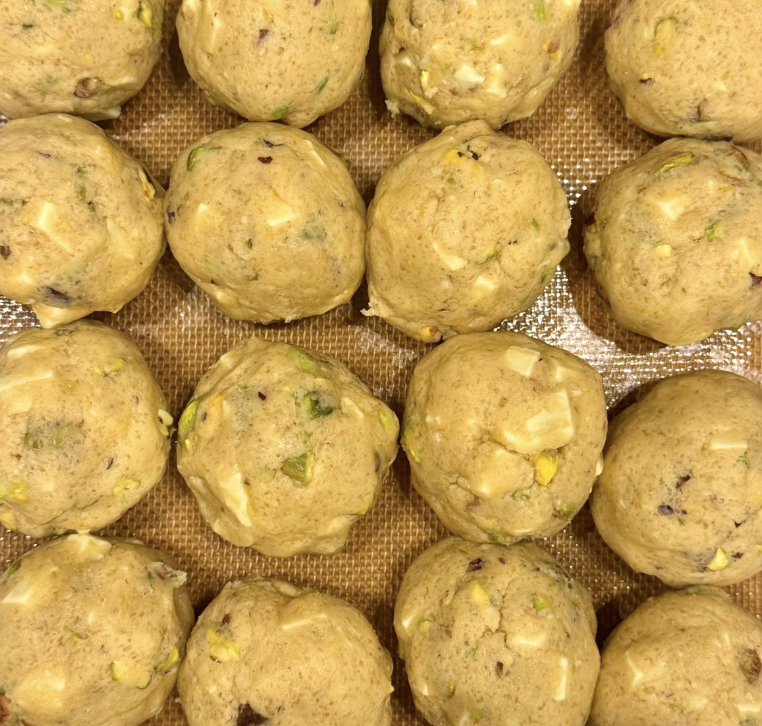 Cookie de limón, pistacho y chocolate blanco 