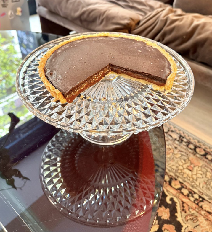 Dulce de leche y ganache de chocolate