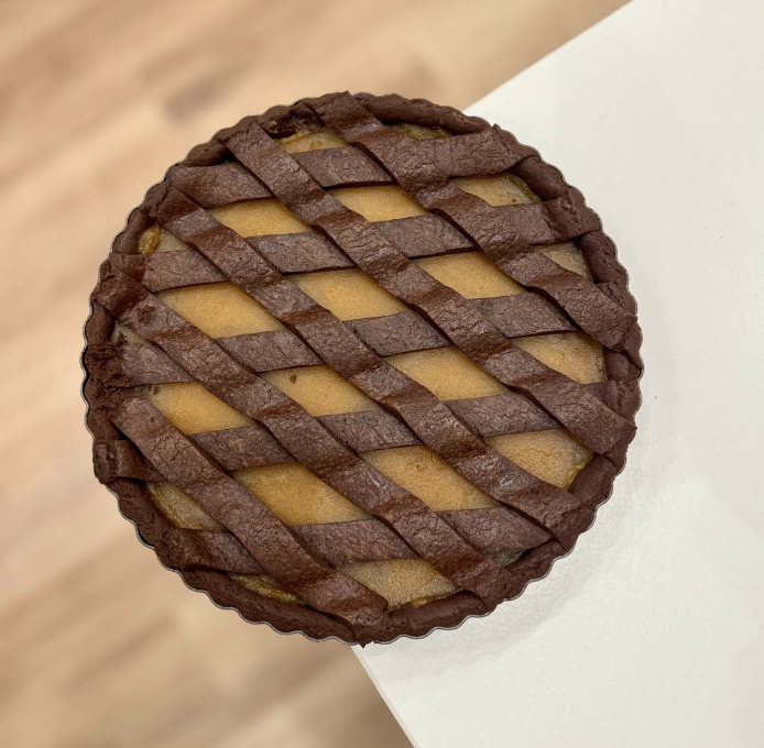 Pasta frola de chocolate y batata