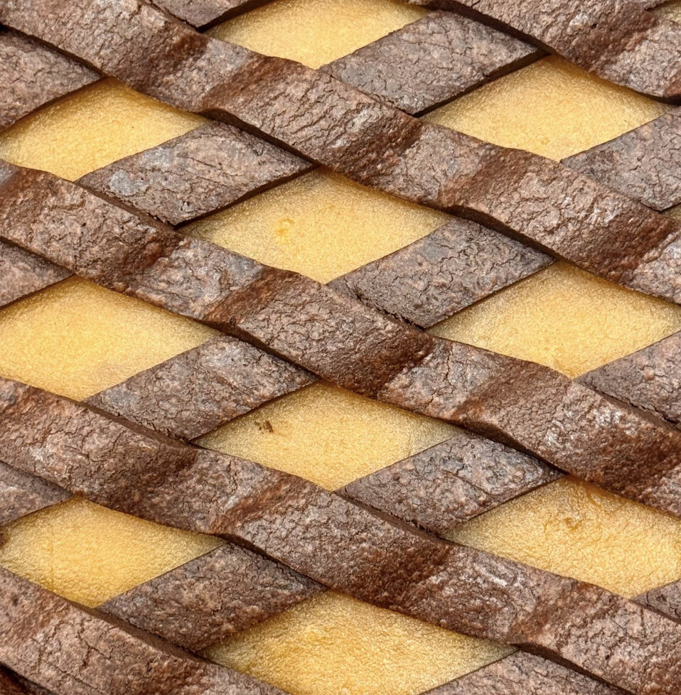 Pasta frola de chocolate y batata