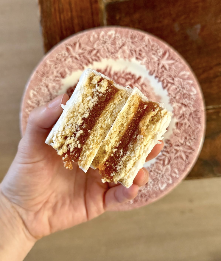 Alfajor glaseado de membrillo