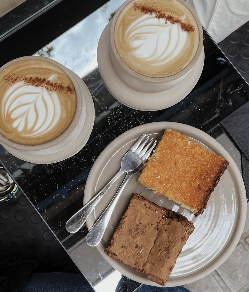 Cuadrado de coco y dulce de leche