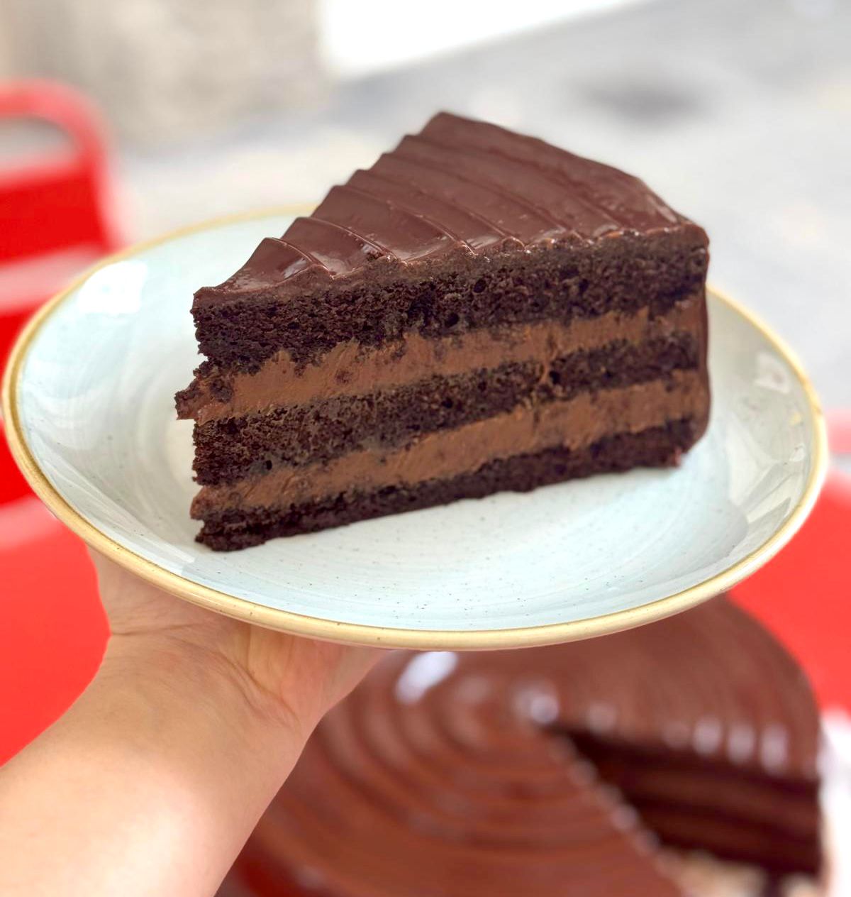 Pastel de chocolate y dulce de leche