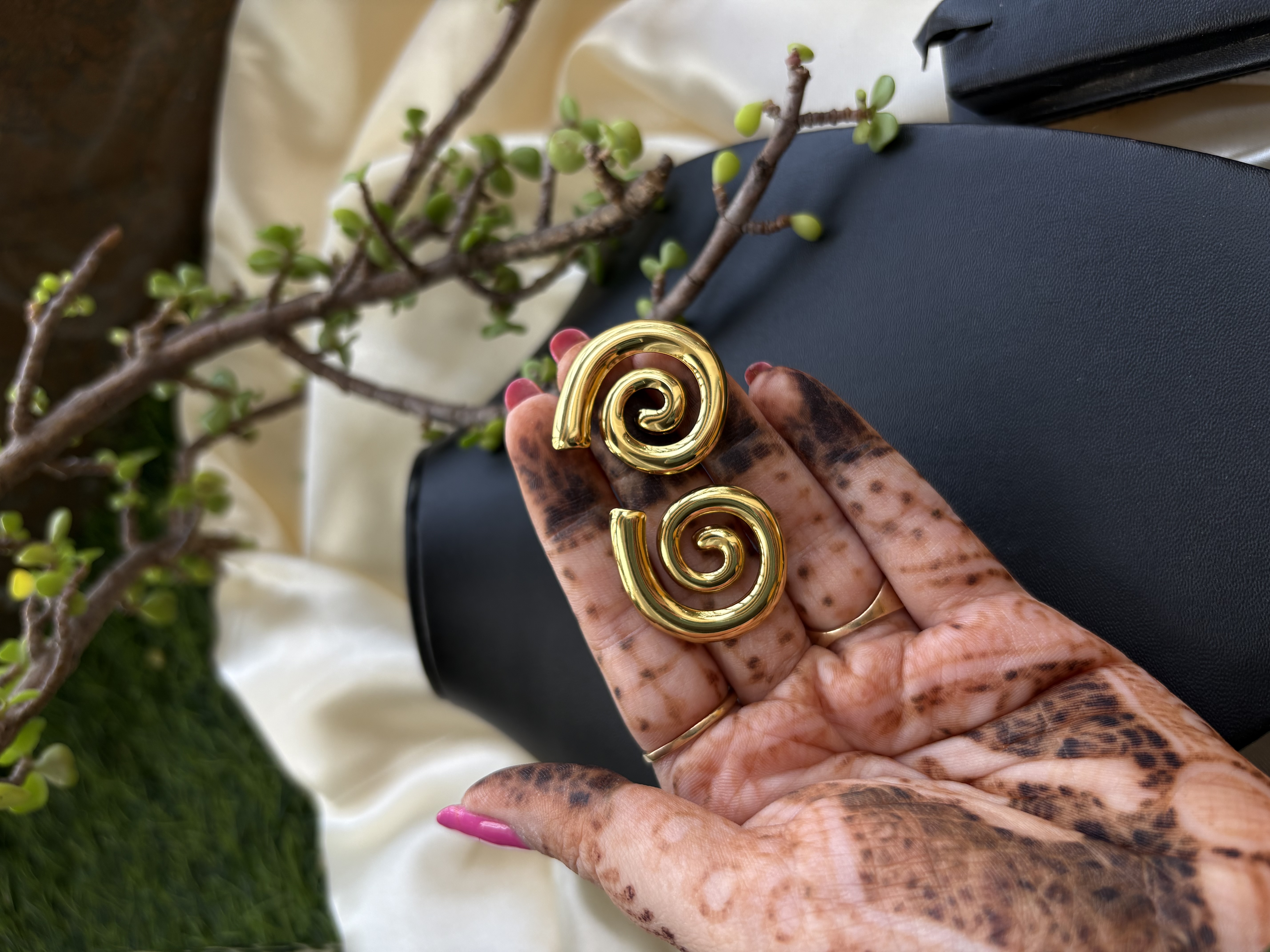 Golden Spiral Earrings