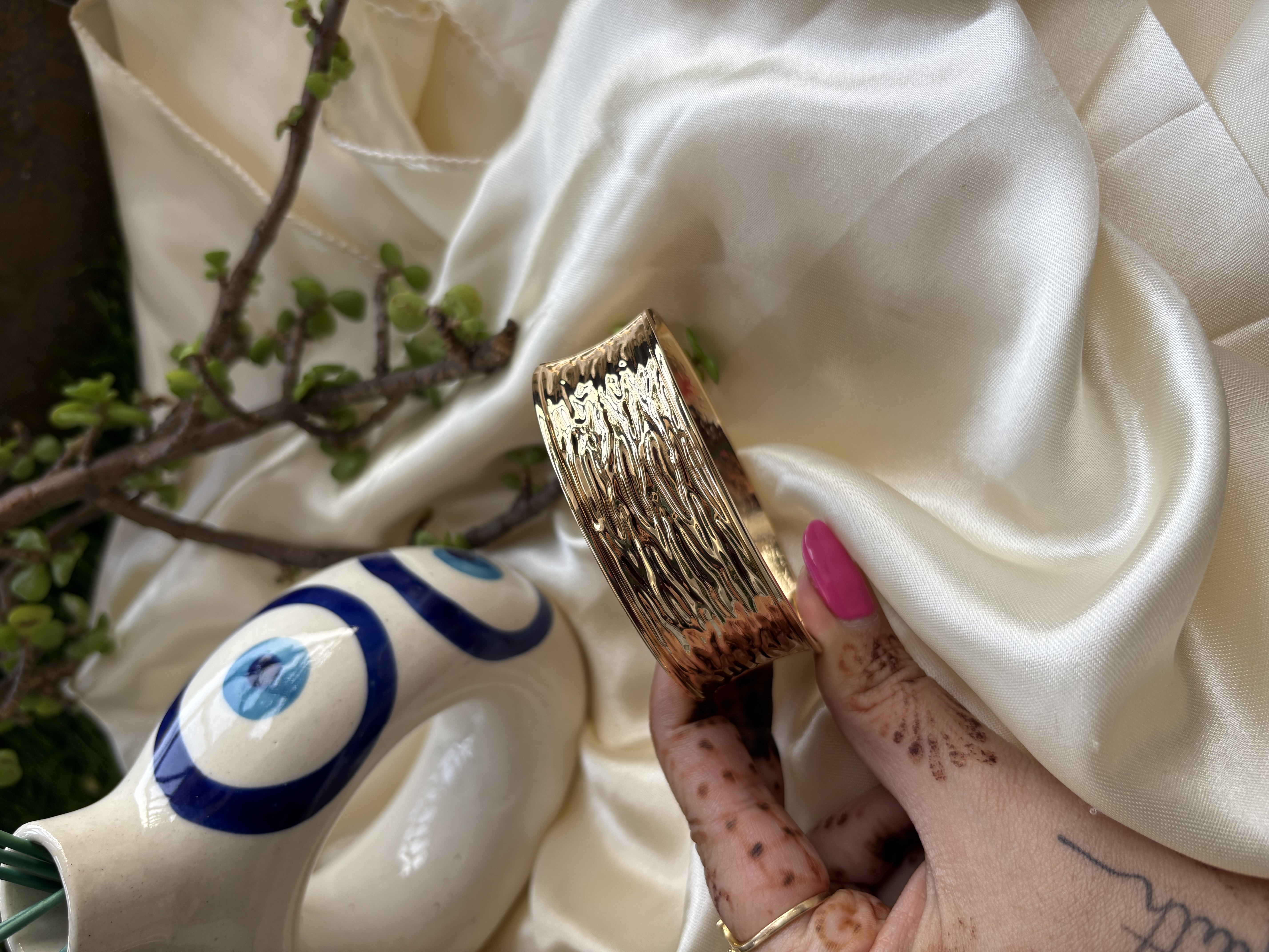 Textured Gold Bracelet