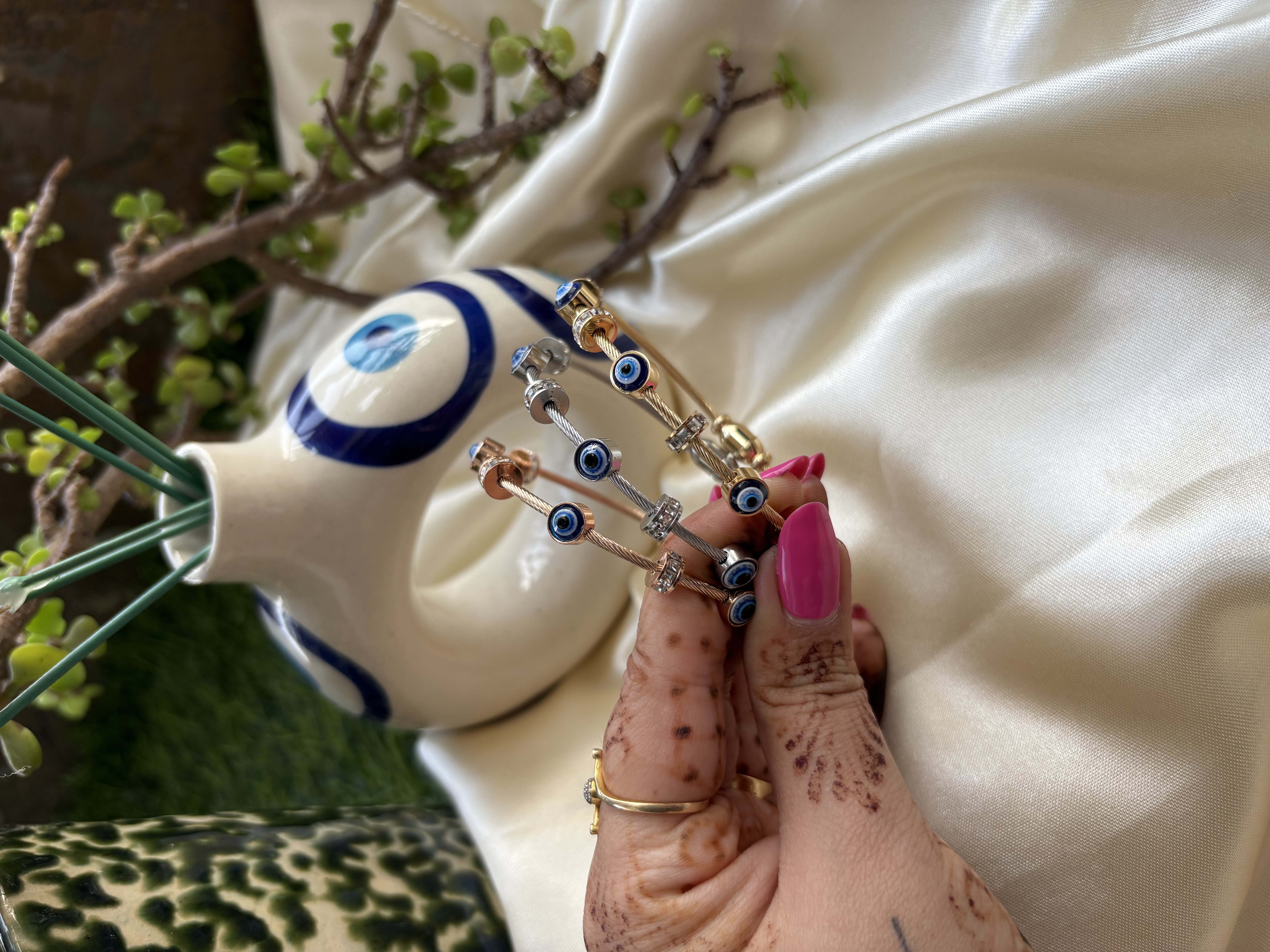 Evil Eye Charm Bracelets (Combo of 3)