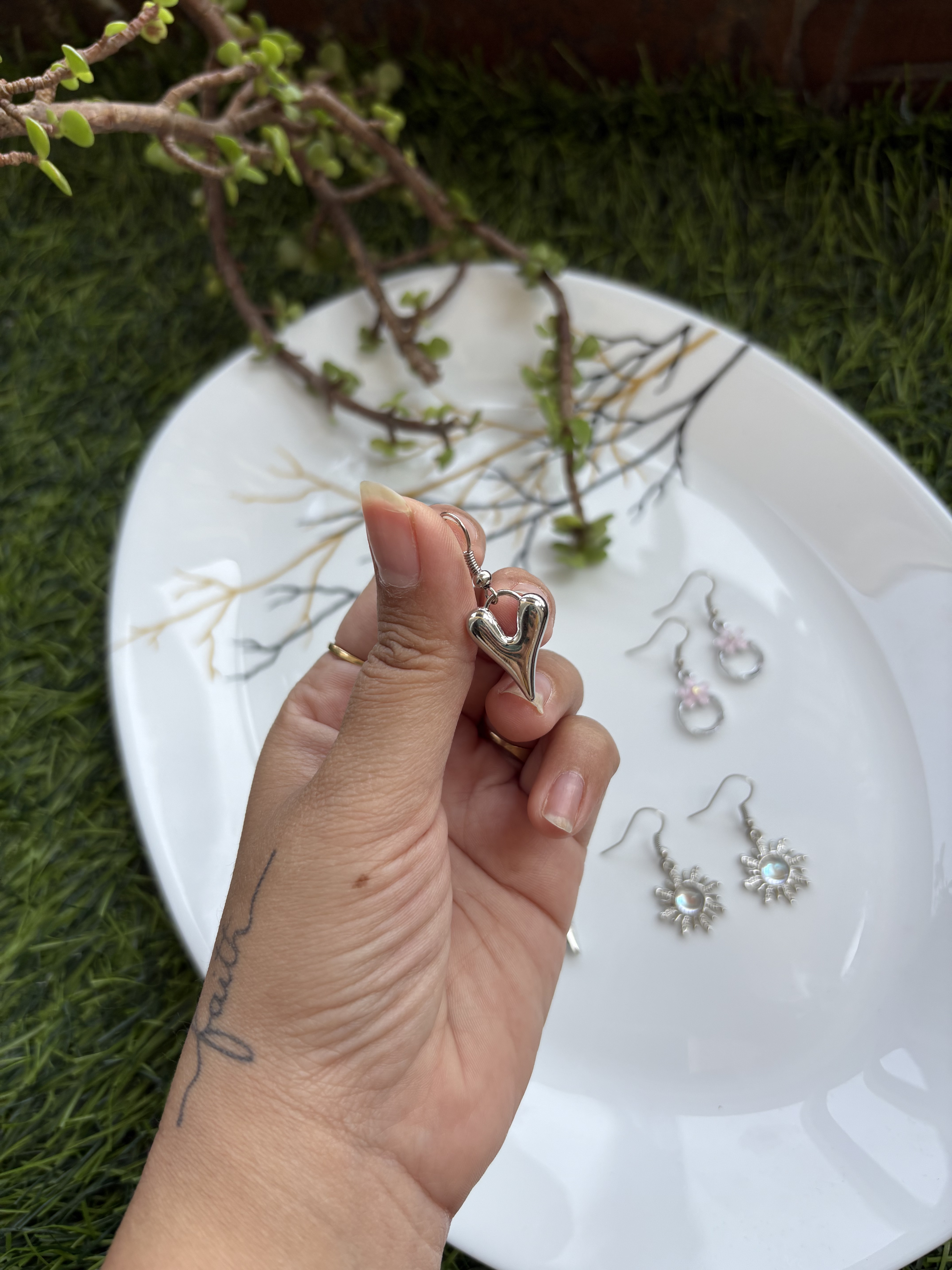 Silver Heart Earrings