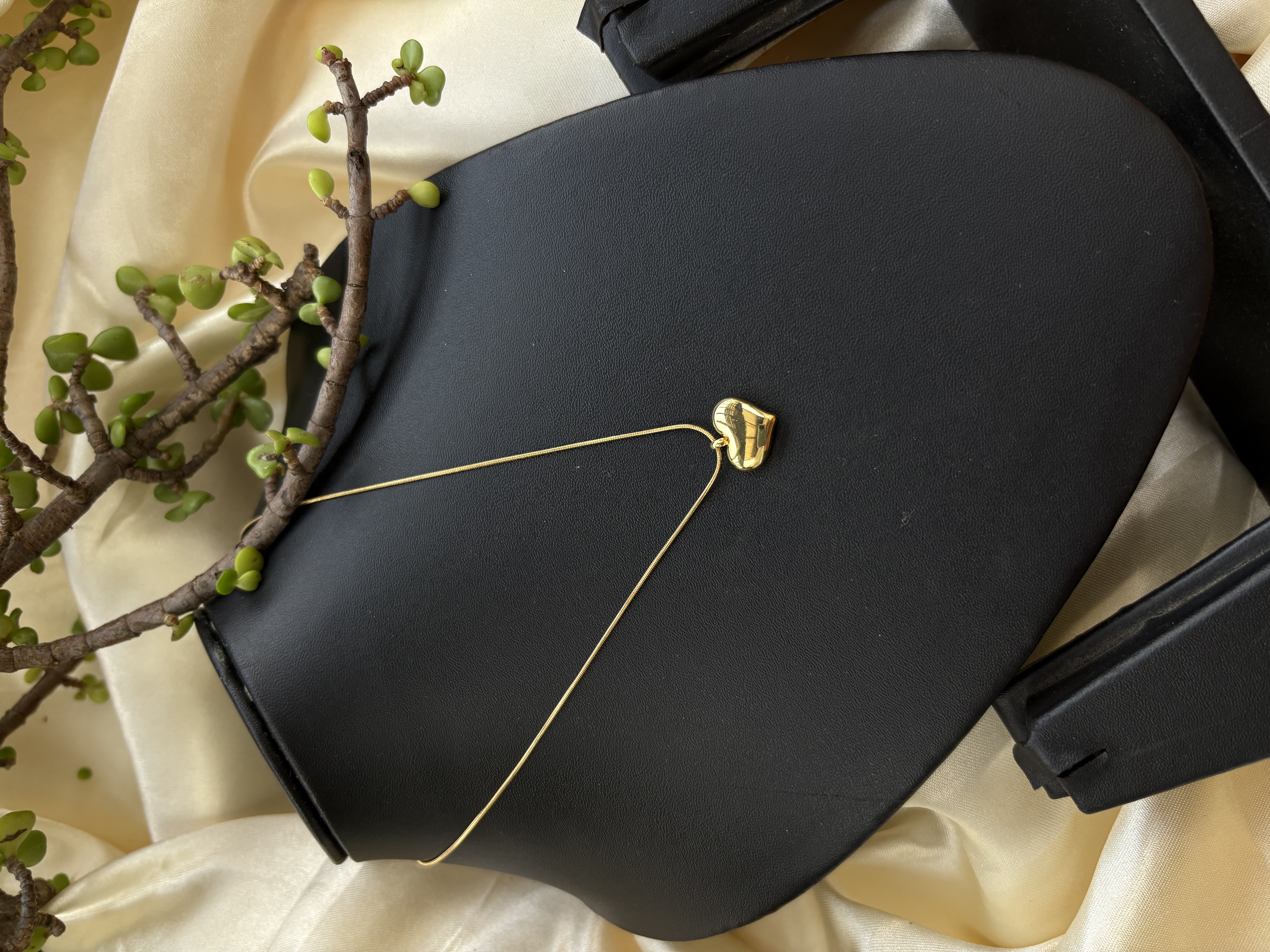 Gold Heart Pendant Necklace