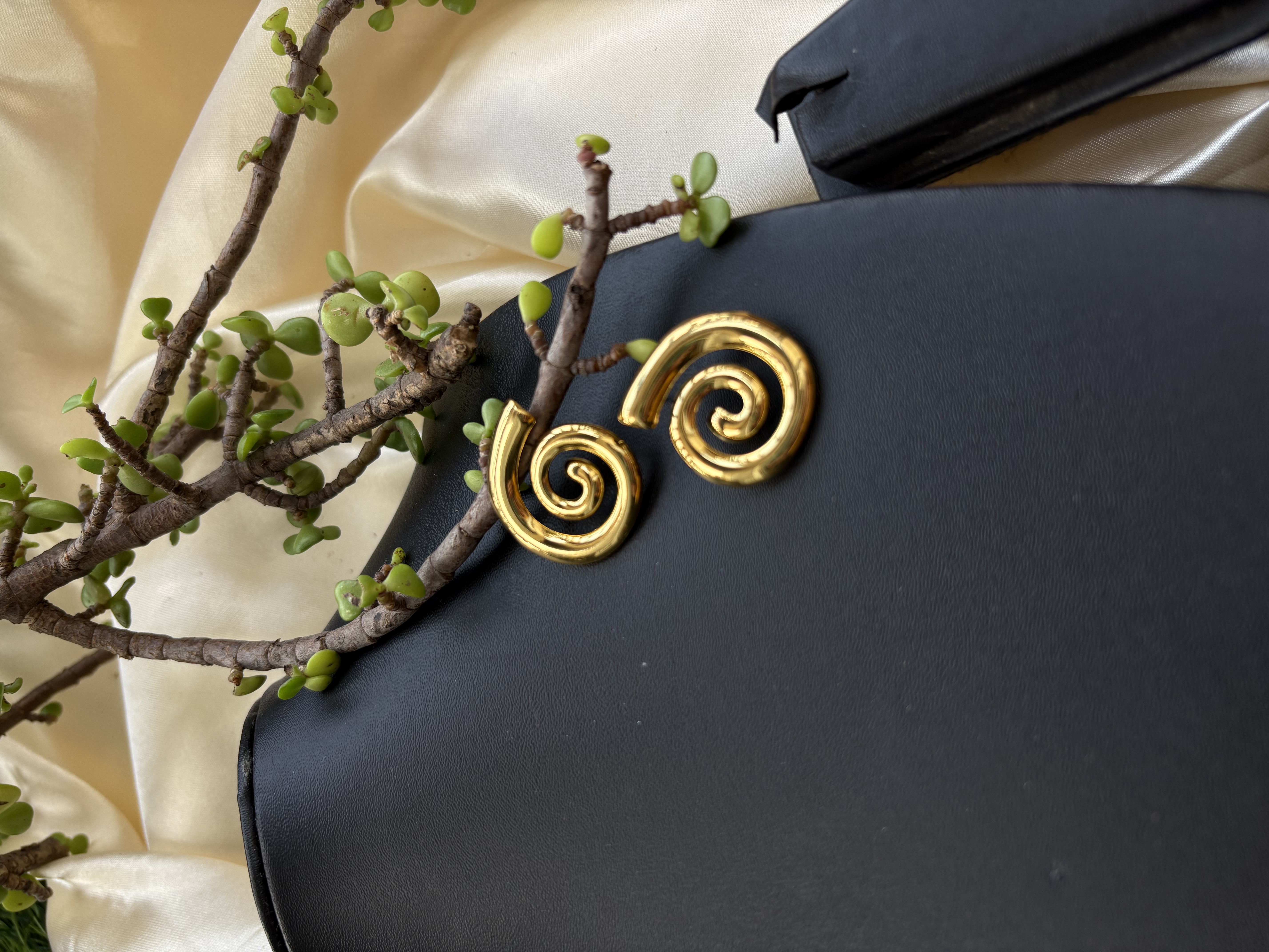 Golden Spiral Earrings