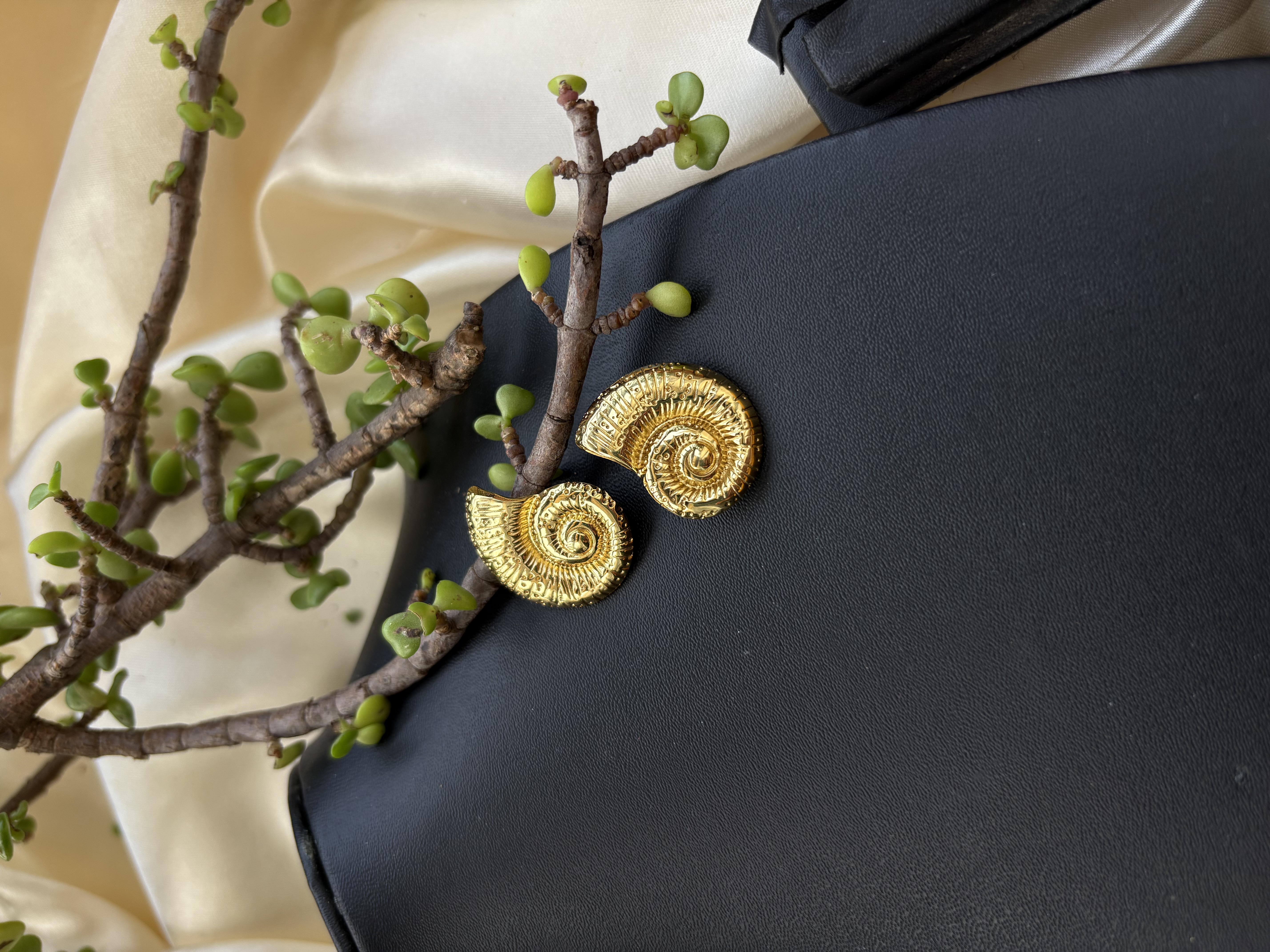 Golden Spiral Earrings