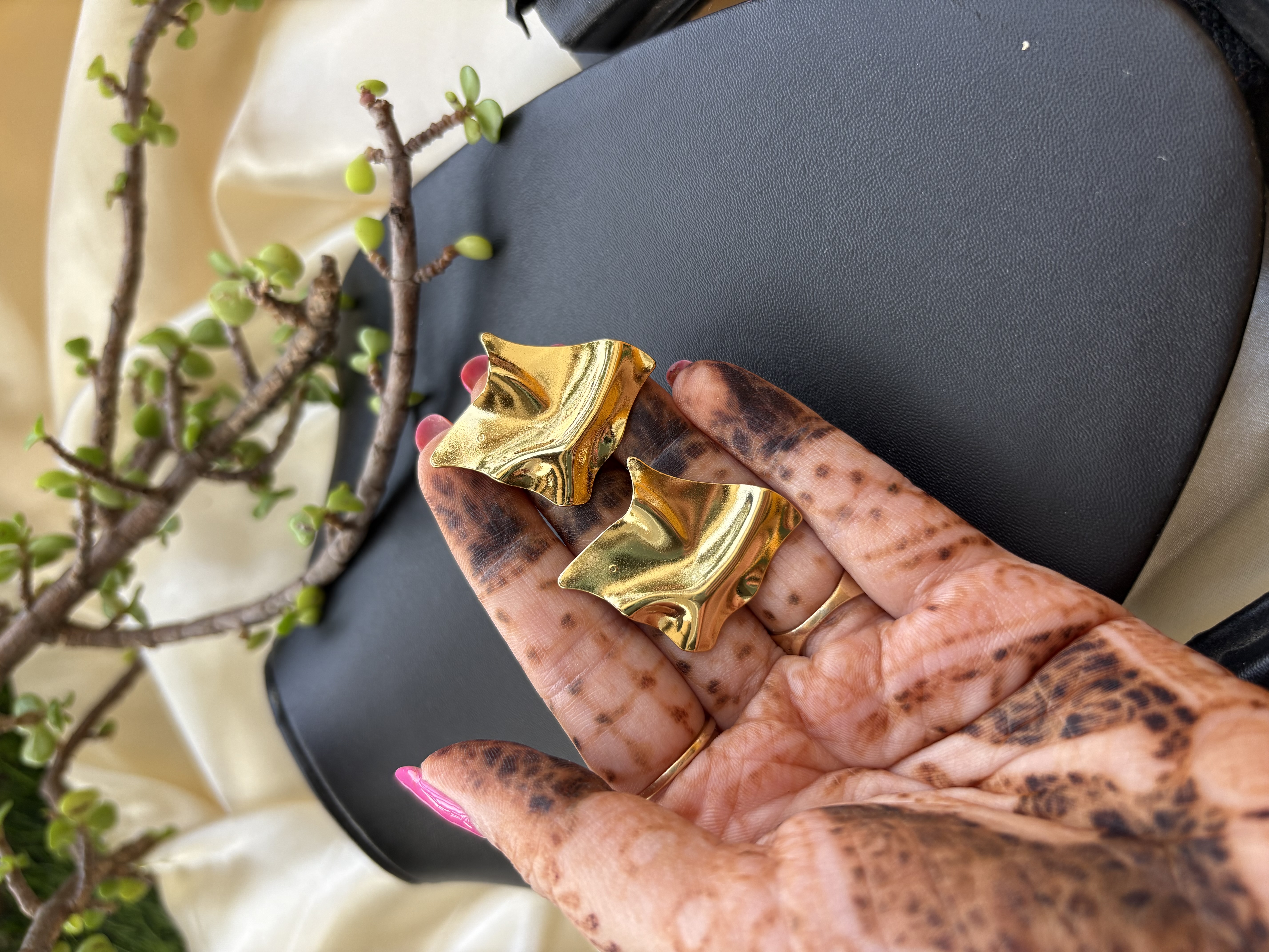 Gold Statement Earrings