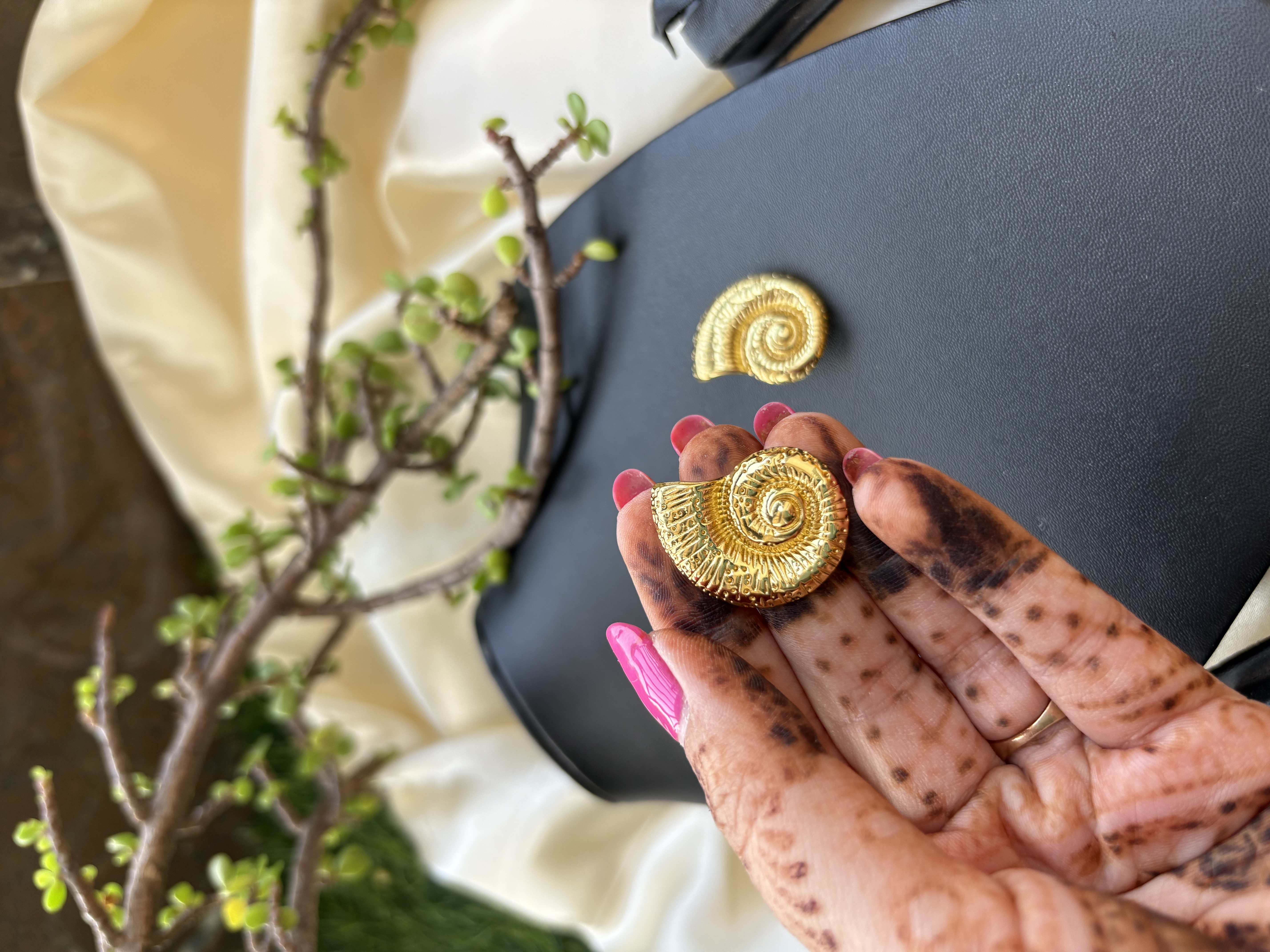 Golden Spiral Earrings