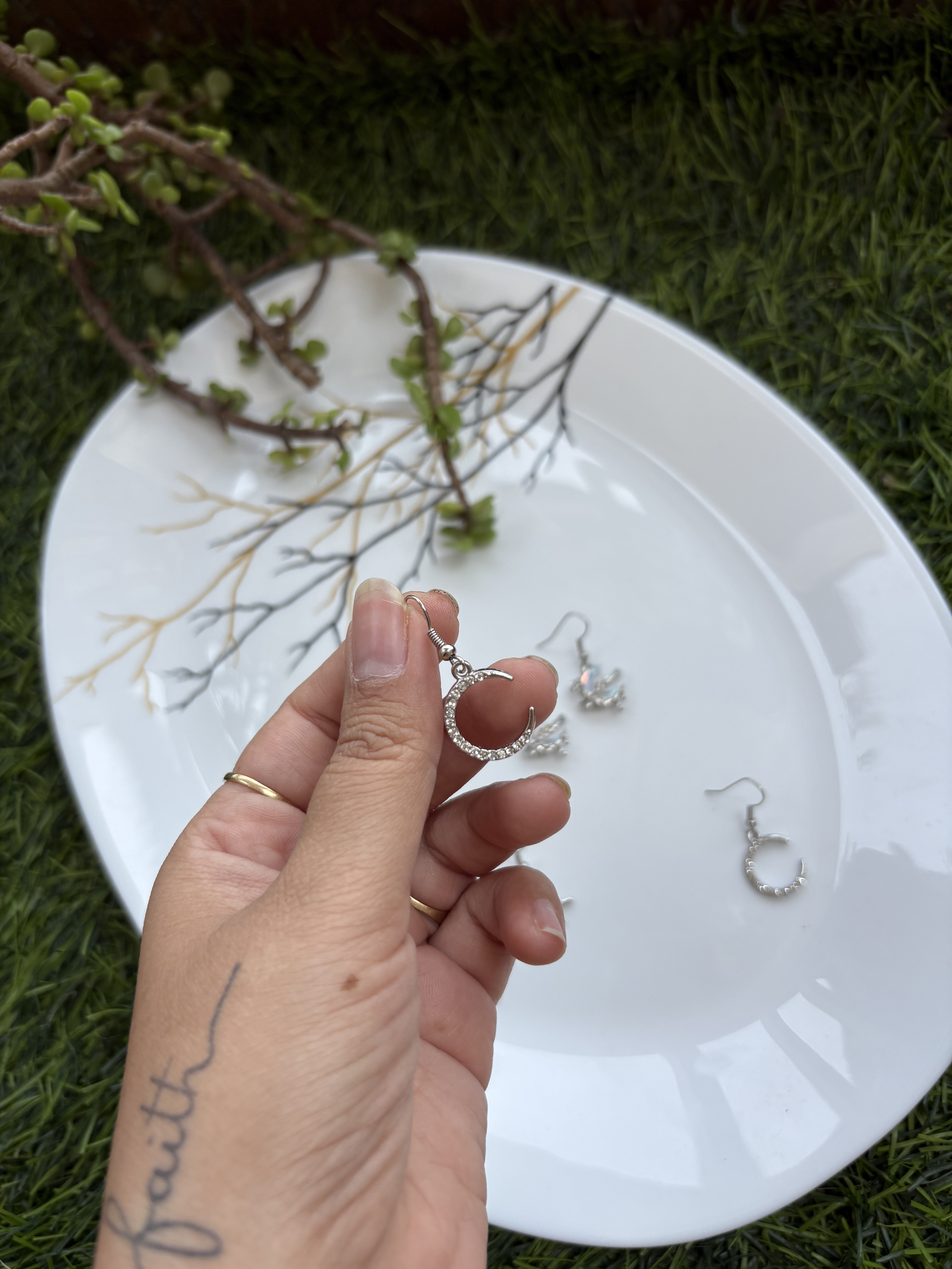 Silver Moon Earrings