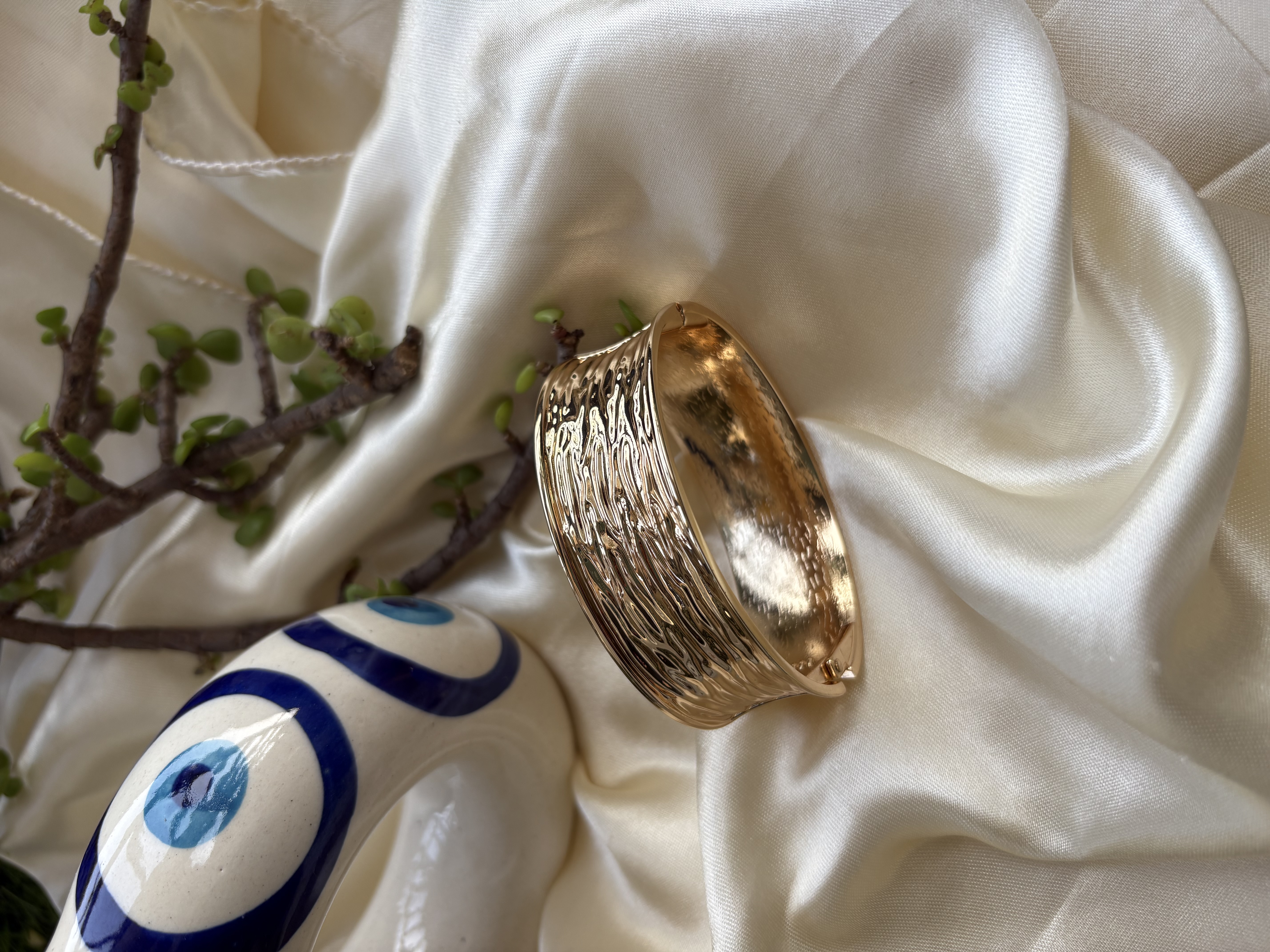 Textured Gold Bracelet