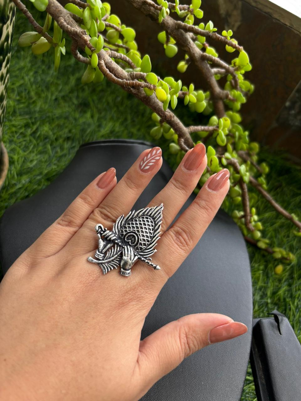 Krishna Silver Ring