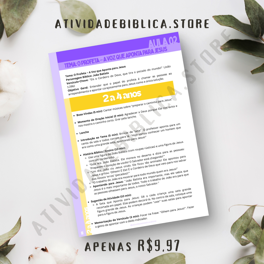 Roteiro para Ministério Infantil - 5 Aulas Bíblicas: Os 5 Dons Ministeriais + Brinde de atividades