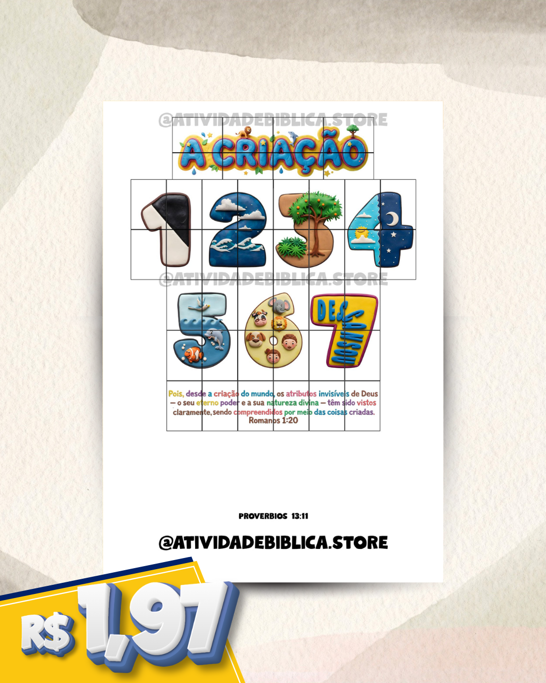 Painel Gigante "A Criação": Recurso Visual para Ministério Infantil (Arquivo Digital)