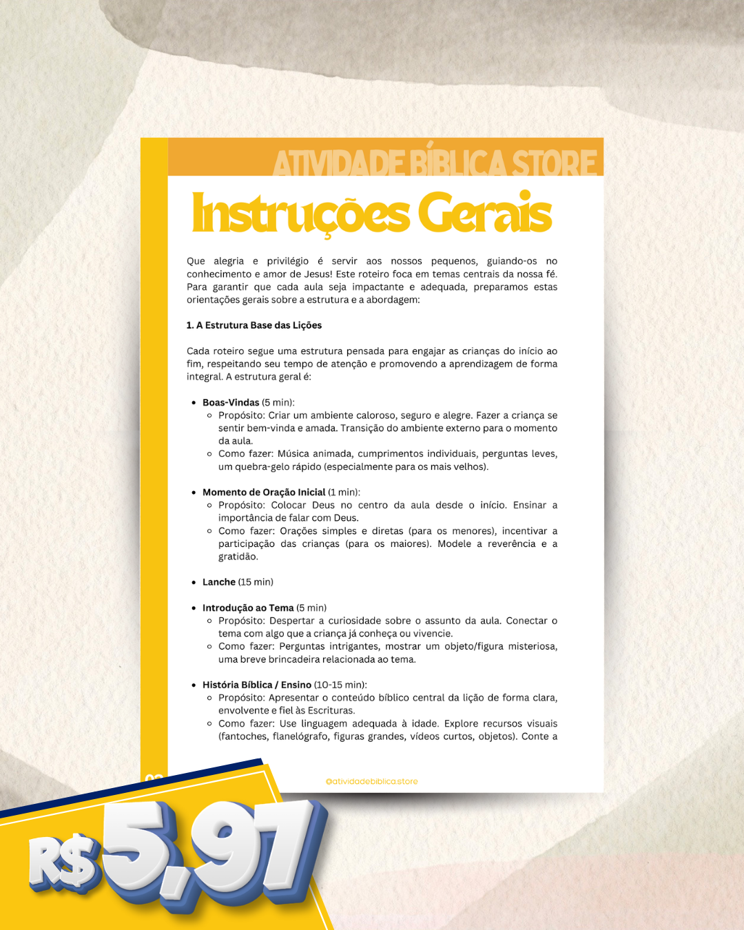 Roteiro para Ministério Infantil - O Plano de Deus desde o Início