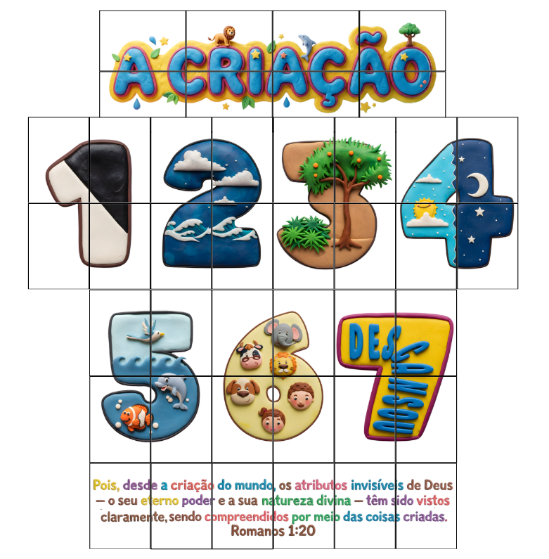 Painel Gigante "A Criação": Recurso Visual para Ministério Infantil (Arquivo Digital)